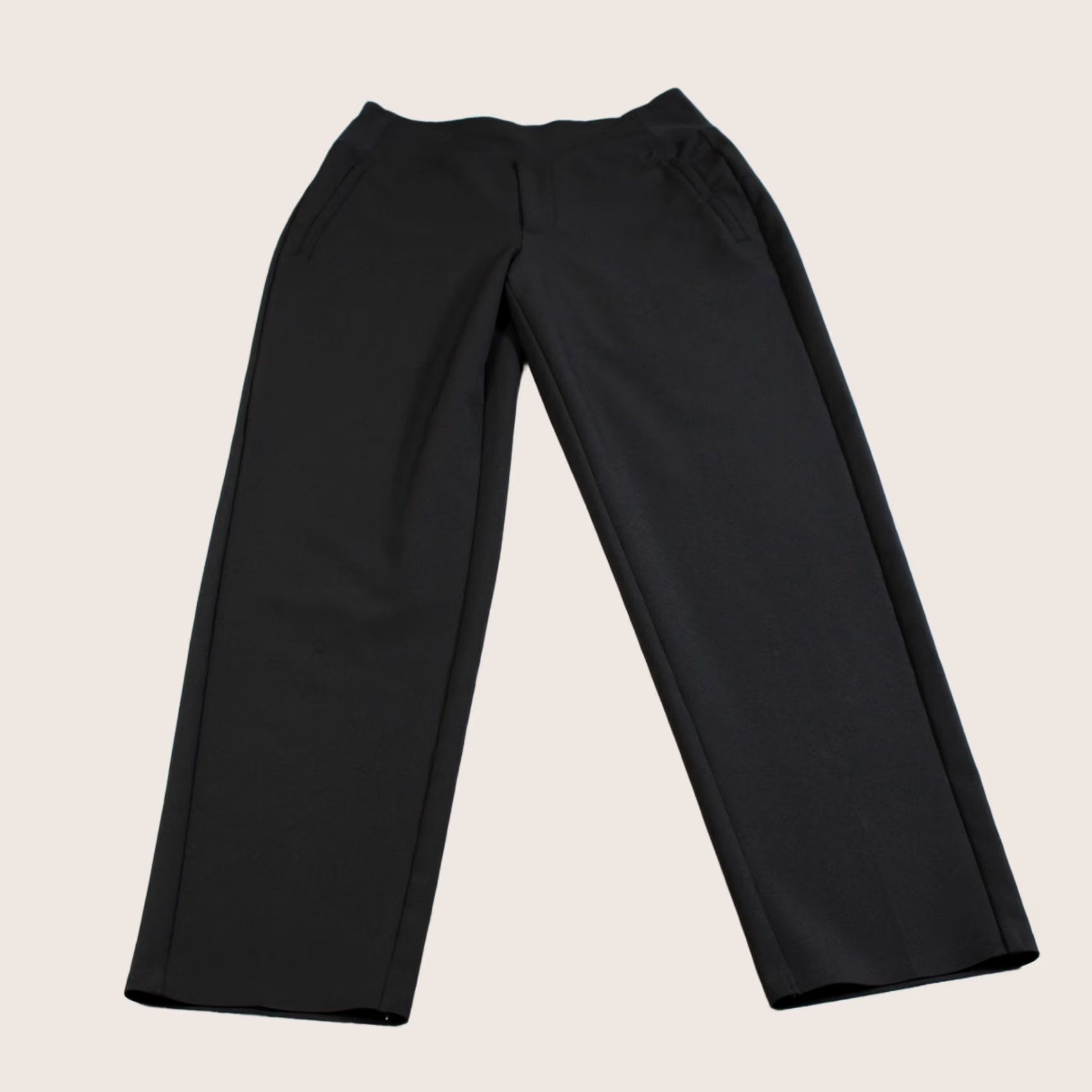 Athleta Athleta Pants Women 4 Black Ankle Straight Leg Elastic Waist Stretch Office Crop Women's Pants Size 27" / US 4 / IT 40 - 1 Thumbnail