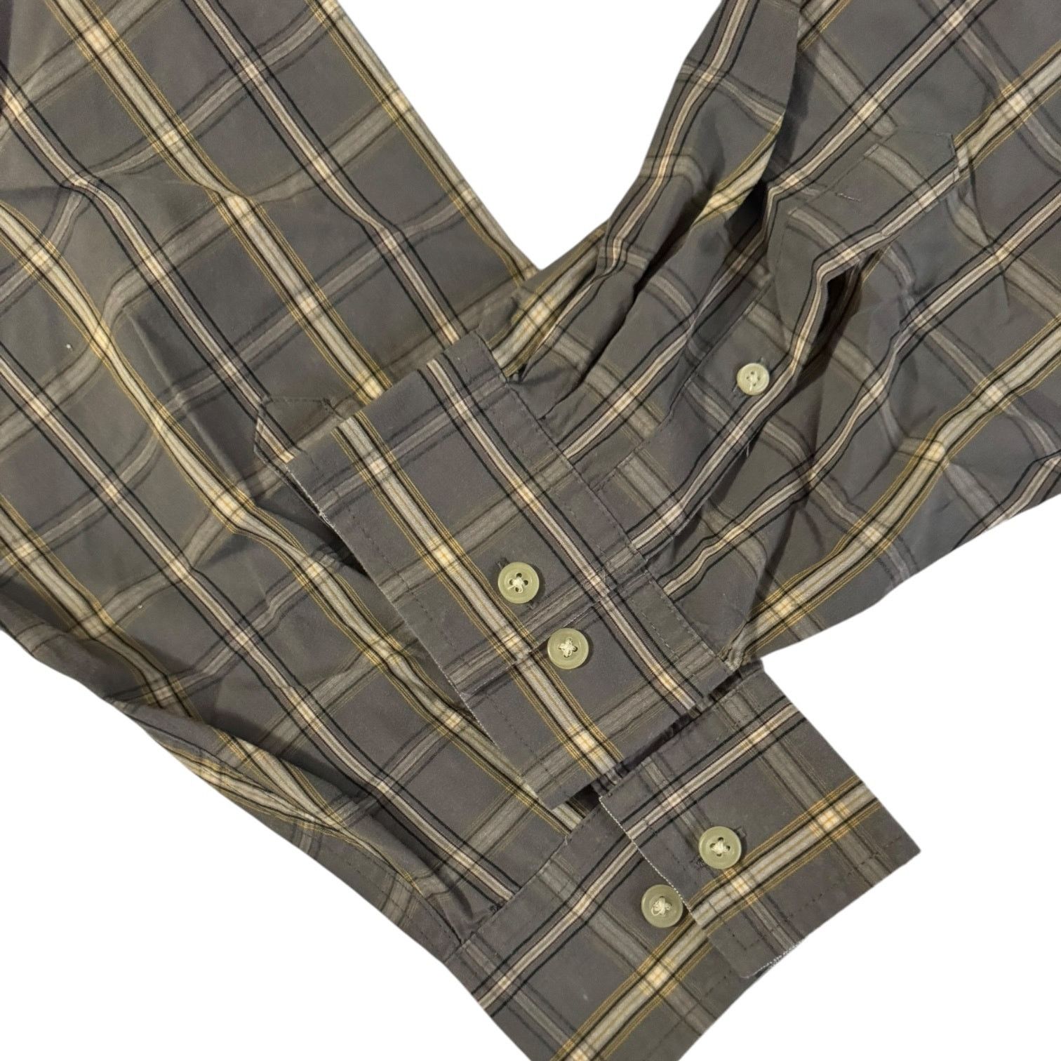 Croft & Barrow Croft & Barrow Mens Button Down Gray & Yellow Plaid Size XL Size US XL / EU 56 / 4 - 4 Thumbnail