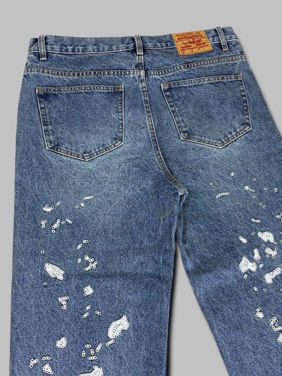 Fugazi Fugazi Chain Splatter Jeans Dark Washed Size US 32 / EU 48 - 8 Thumbnail