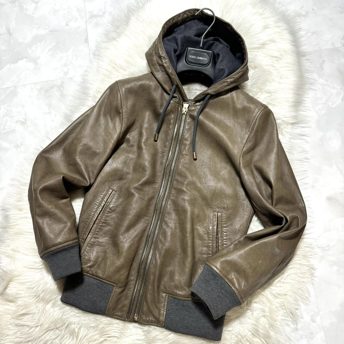 Dolce & Gabbana recent model Dolce & Gabbana hooded ZIP UP leather jacket Size US S / EU 44-46 / 1 - 7 Thumbnail