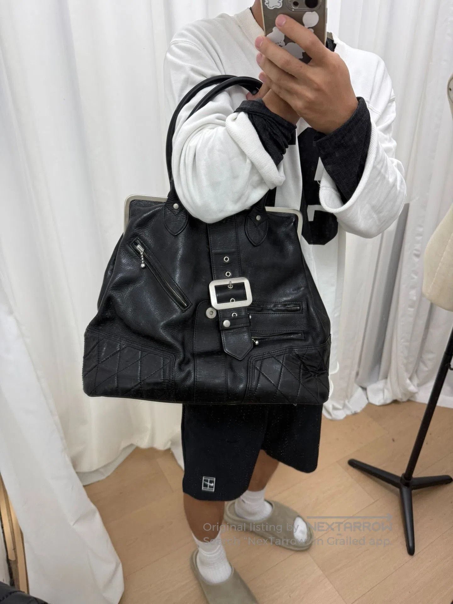 Junya Watanabe Junya Watanabe Cowhide Gold Buckle Handbag. Size ONE SIZE - 6 Thumbnail
