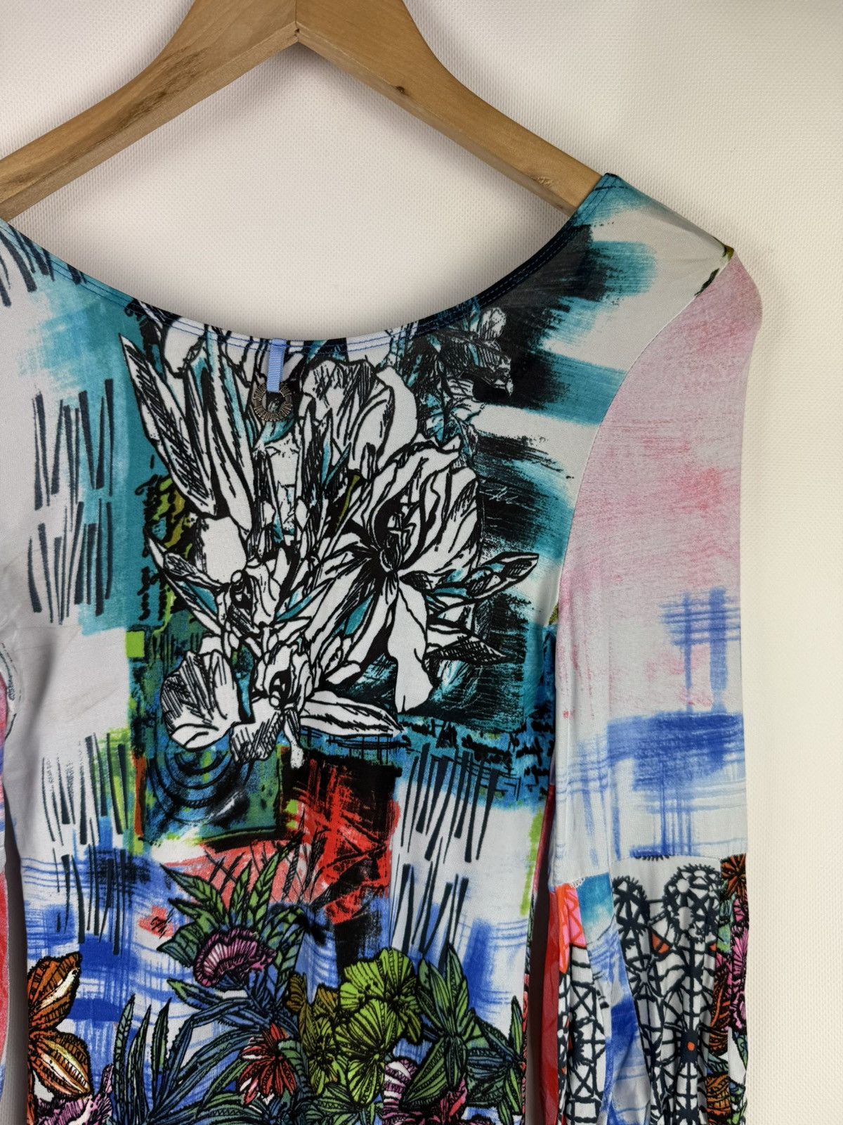 Other Save The Queen Ladies Pattern Y2K Long Sleeve Tunic Blouse Size S / US 4 / IT 40 - 17 Thumbnail
