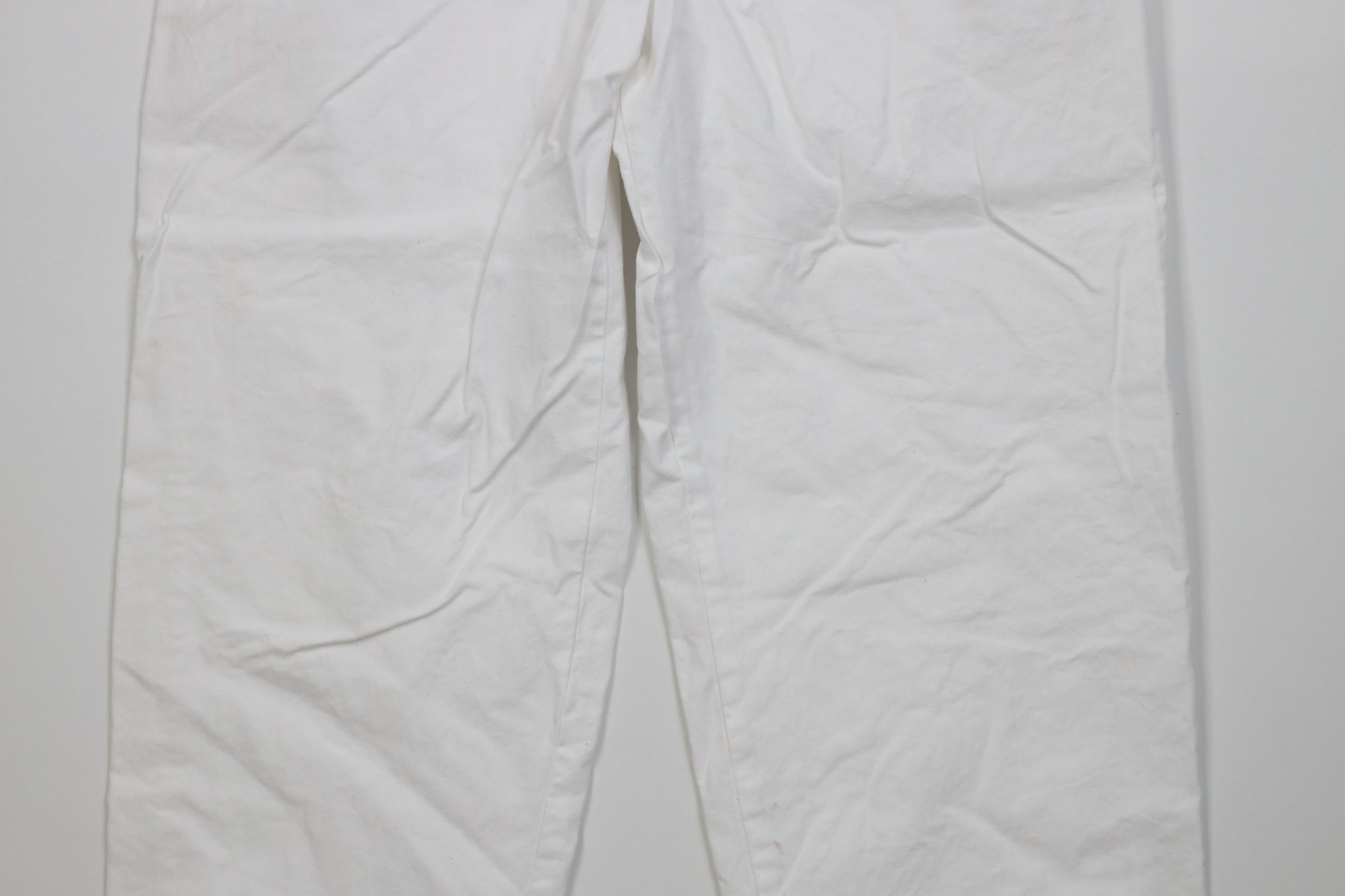 Lacoste Vtg 80s Izod Lacoste Straight Leg Chino Pants White Cotton Size US 30 / EU 46 - 3 Thumbnail