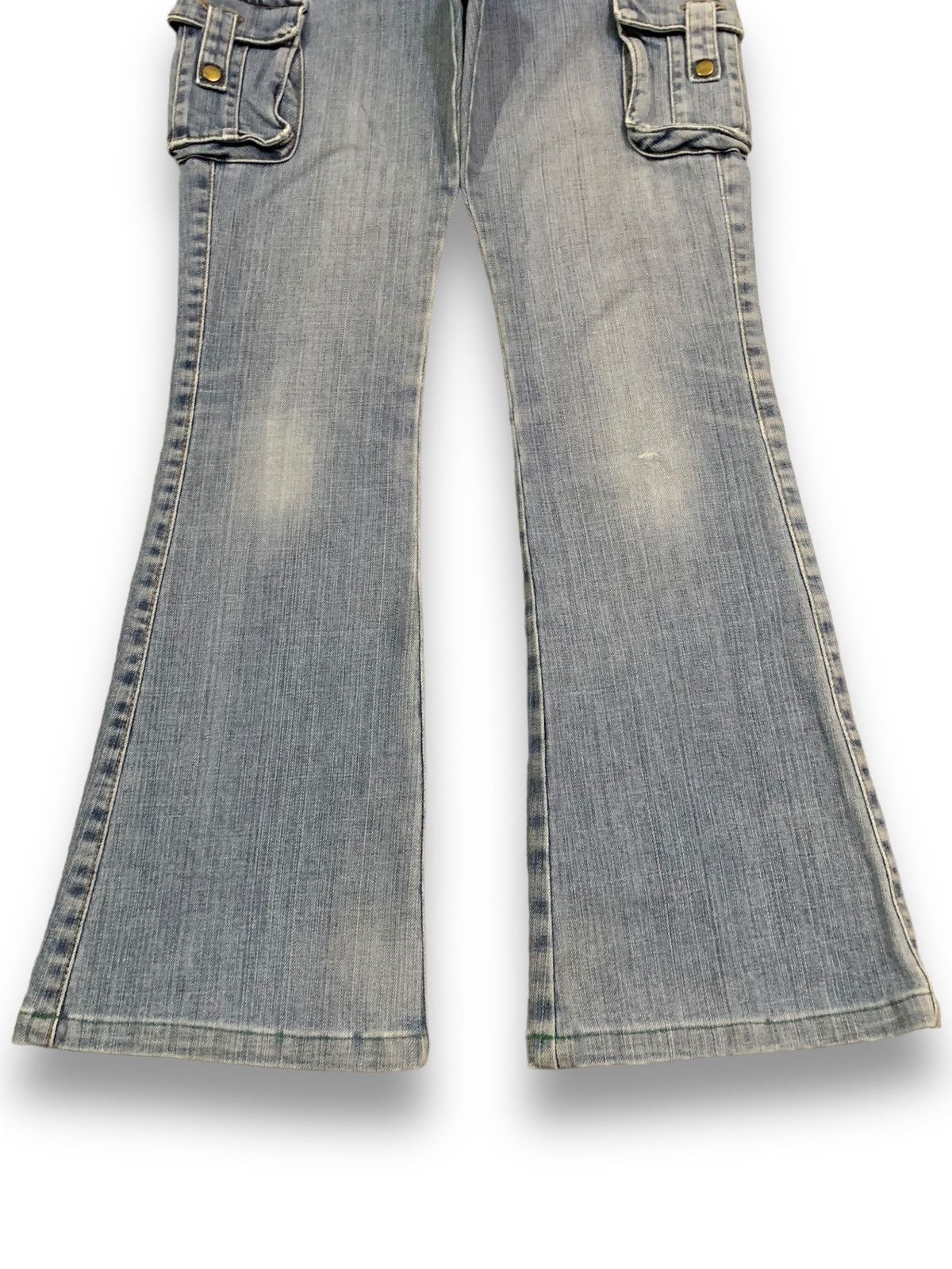 Hysteric Glamour Vintage Japanese Brand E.Blue Ripped Flare Bush Cargo Jeans Size US 28 / EU 44 - 9 Thumbnail