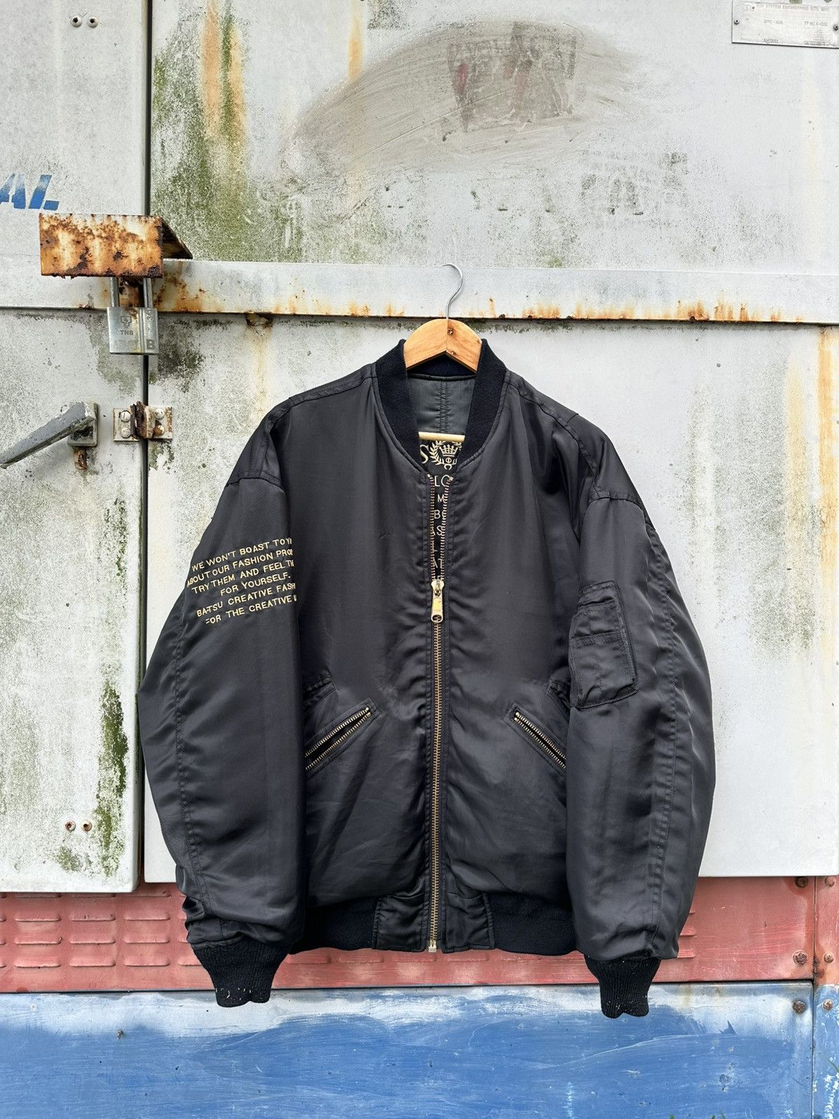 Vintage 👹Vintage Bat-Su Reversible Bomber Jacket Size US L / EU 52-54 / 3 - 11 Thumbnail