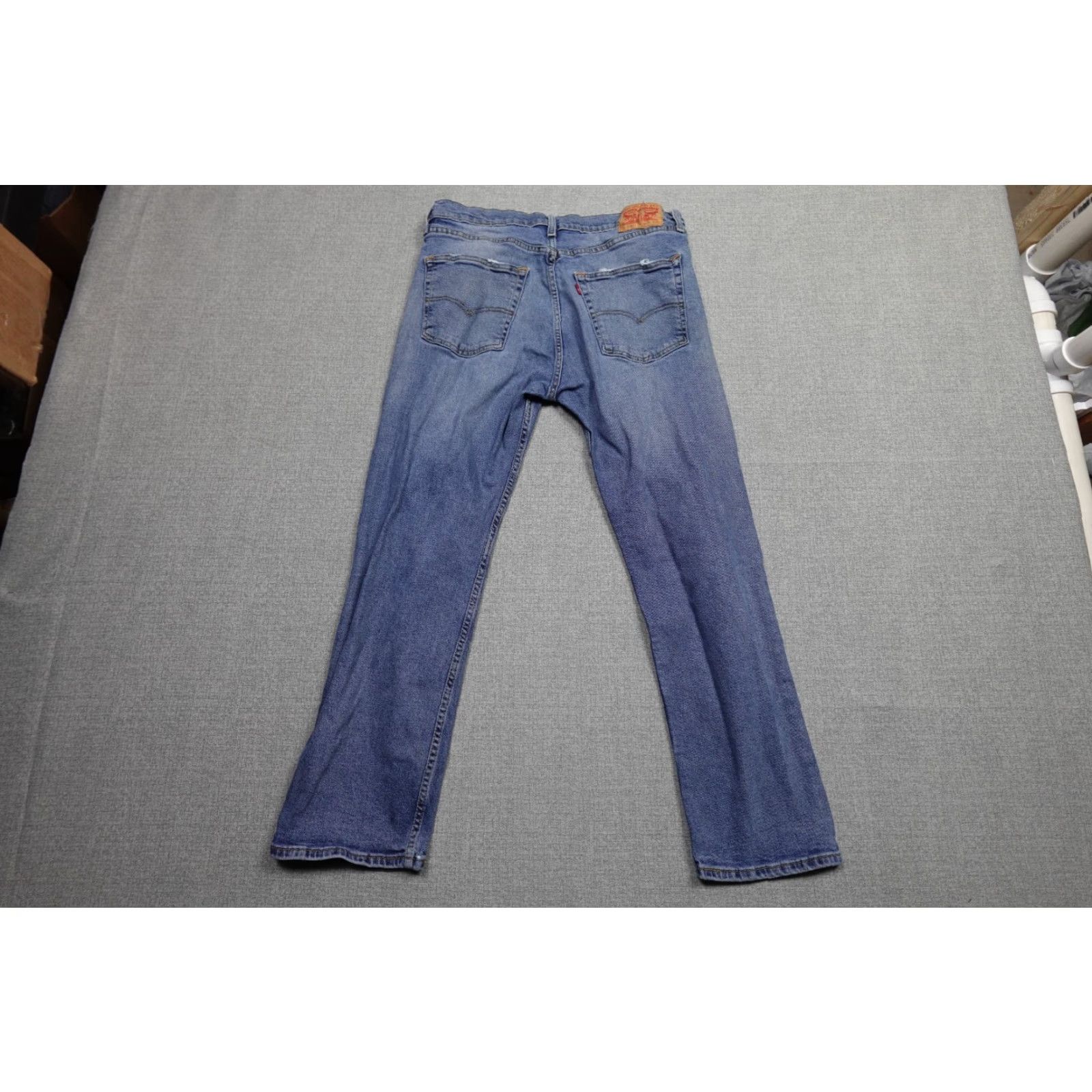 Levi's Levi's 505 Jeans Mens 36x30 Blue Regular Fit Western Cowboy Rancher Light Wash Denim Straight 5-Pocket Comfort Stretch Jeans Mens Size US 36 / EU 52 - 4 Thumbnail