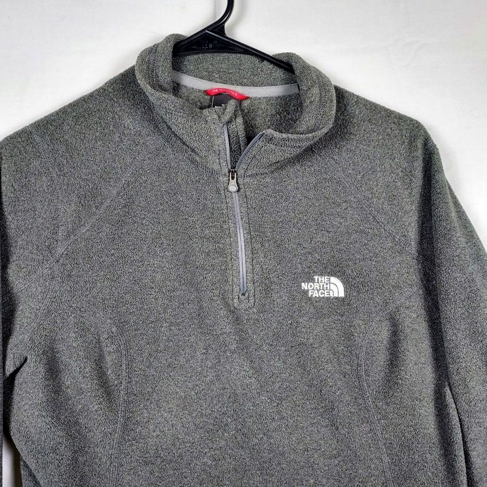 The North Face The North Face Womens Polartec Quarter Zip Fleece Pullover Gray L Outdoor Pullover Long Sleeve Zip Size L / US 10 / IT 46 - 3 Thumbnail