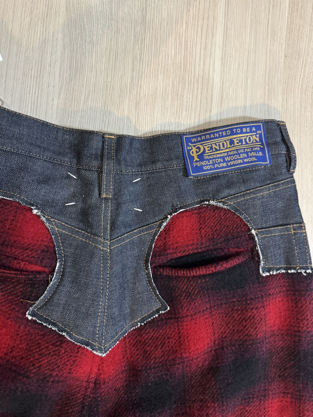 Maison Margiela × Pendleton MAISON MARGIELA Pendleton Flannel Denim Shorts Size US 36 / EU 52 - 10 Thumbnail