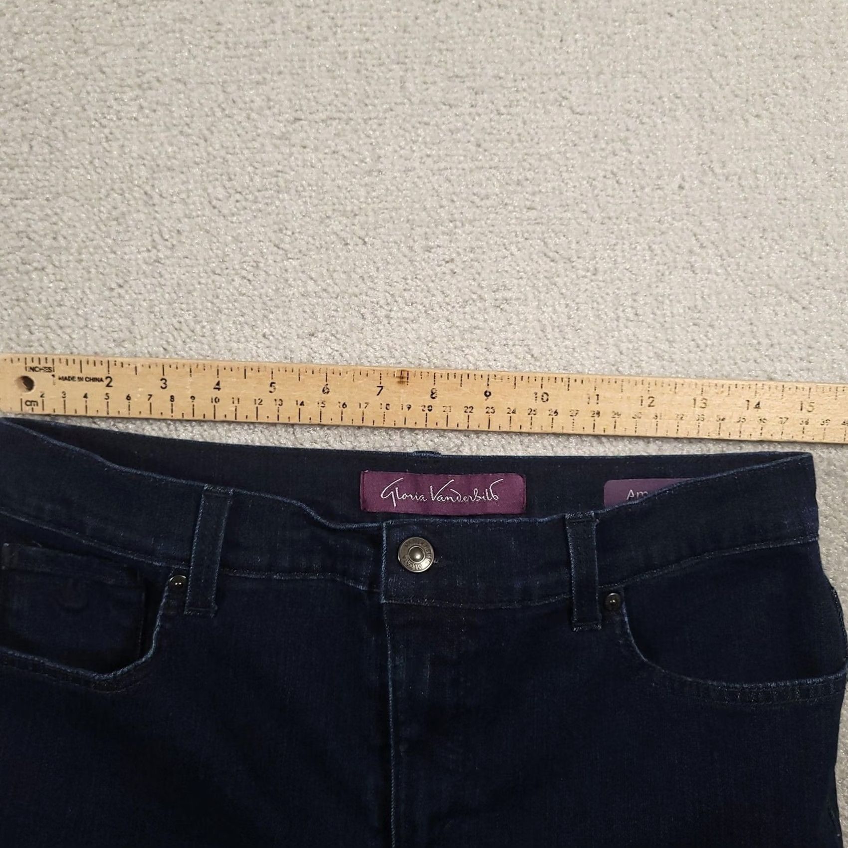 Gloria Vanderbilt Gloria Vanderbilt Jeans Womens 10P Petite Dark Wash Amanda Straight Leg Denim Size 32" / US 10 / IT 46 - 6 Thumbnail