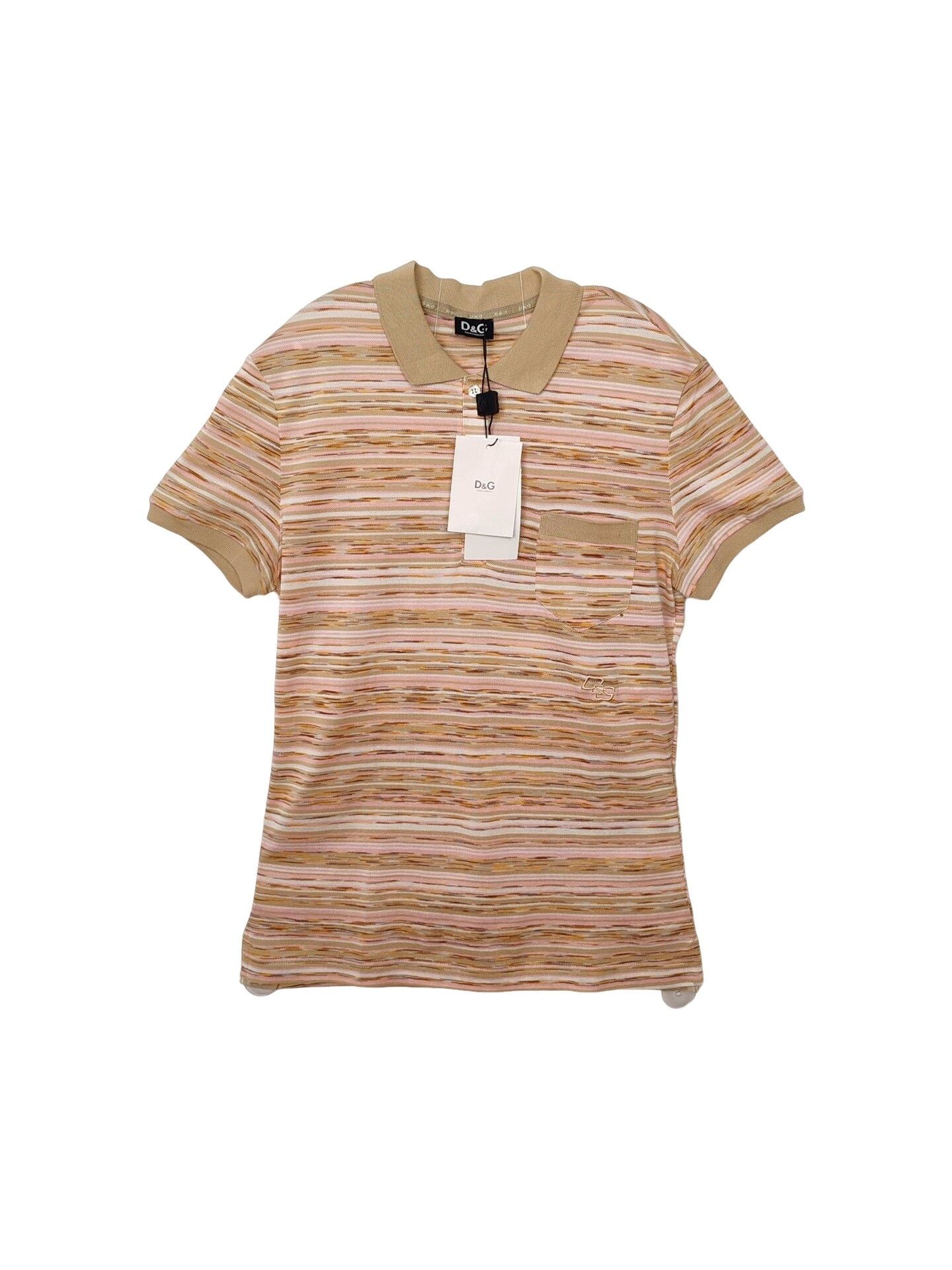 Dolce & Gabbana Dolce & Gabbana Striped Logo Polo Shirt Size S Size US S / EU 44-46 / 1 - 1 Thumbnail