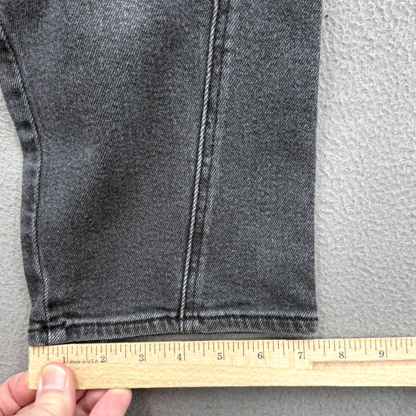 Good American Good American Jeans Womens 16/32 Charcoal Wash High Rise Straight Crop Denim Jeans Size 38" / US 16 / IT 52 - 7 Thumbnail