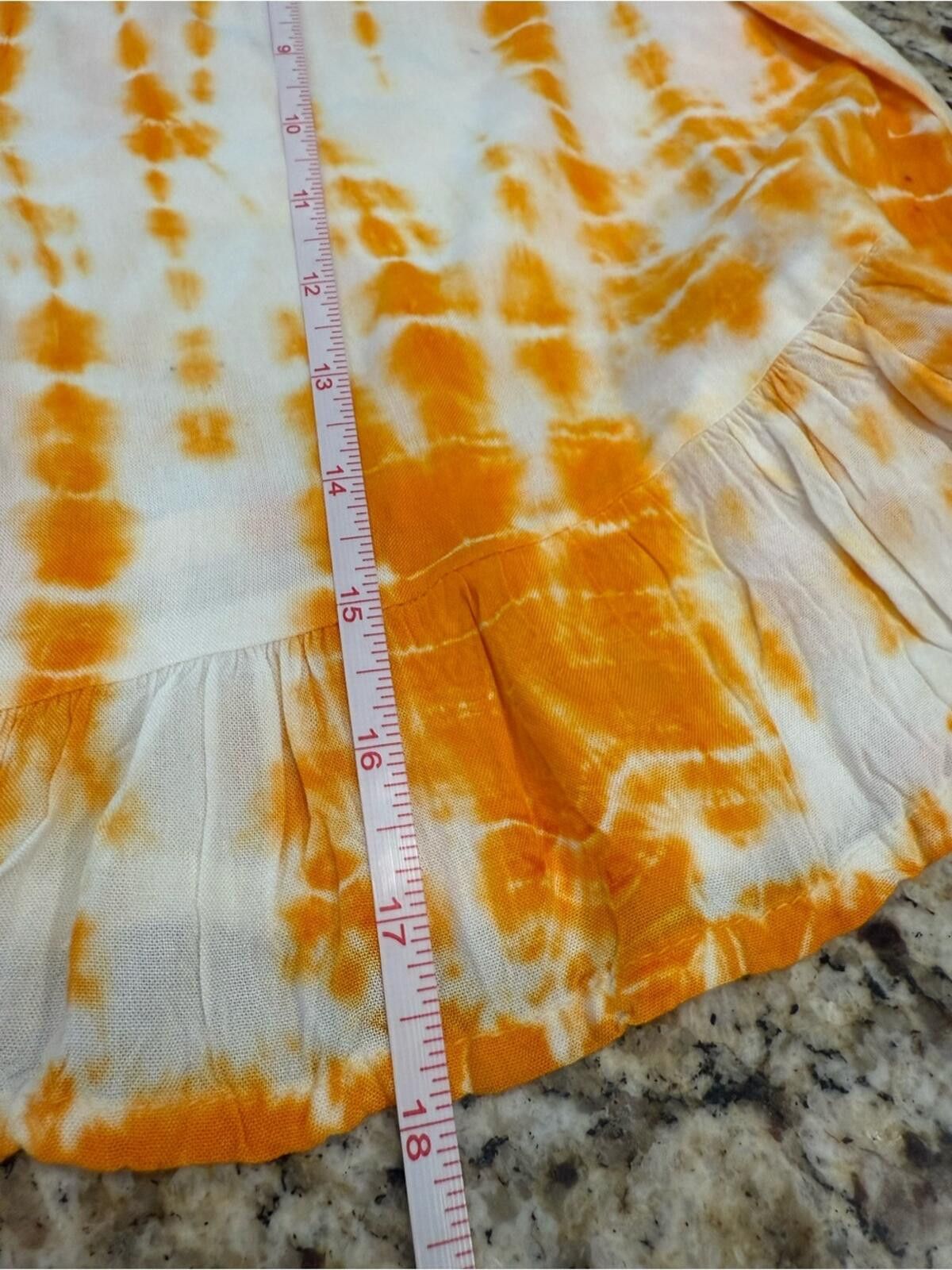 Other Sacred Threads tie dye shorts orange white pockets ruffles Size 30" / US 8 / IT 44 - 10 Thumbnail