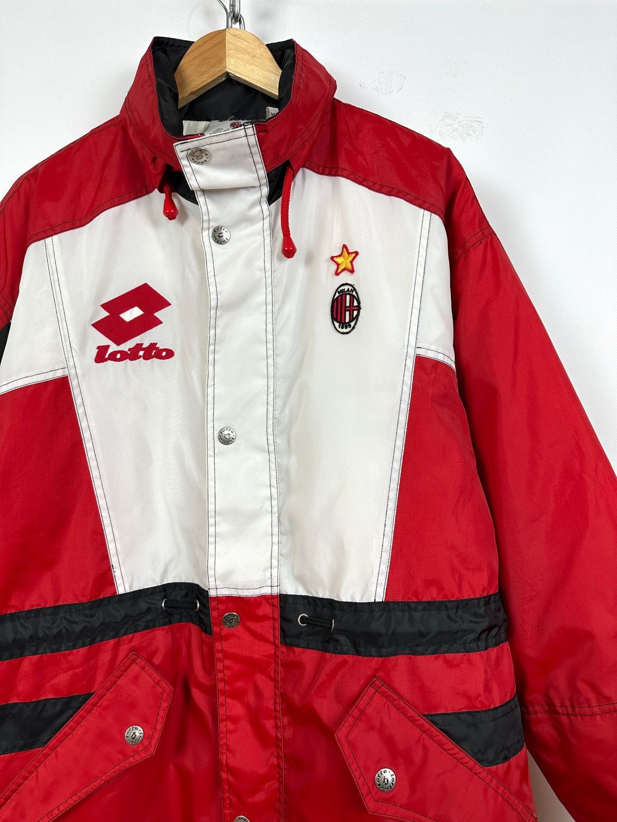 Lotto Sport 90s Vintage Lotto AC Milan Soccer Parka Coat Jacket Size US M / EU 48-50 / 2 - 6 Thumbnail