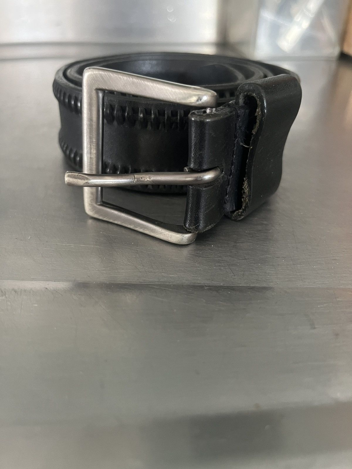 Kenneth Cole Kenneth Cole Leather Belt Braided Size 34 - 1 Thumbnail