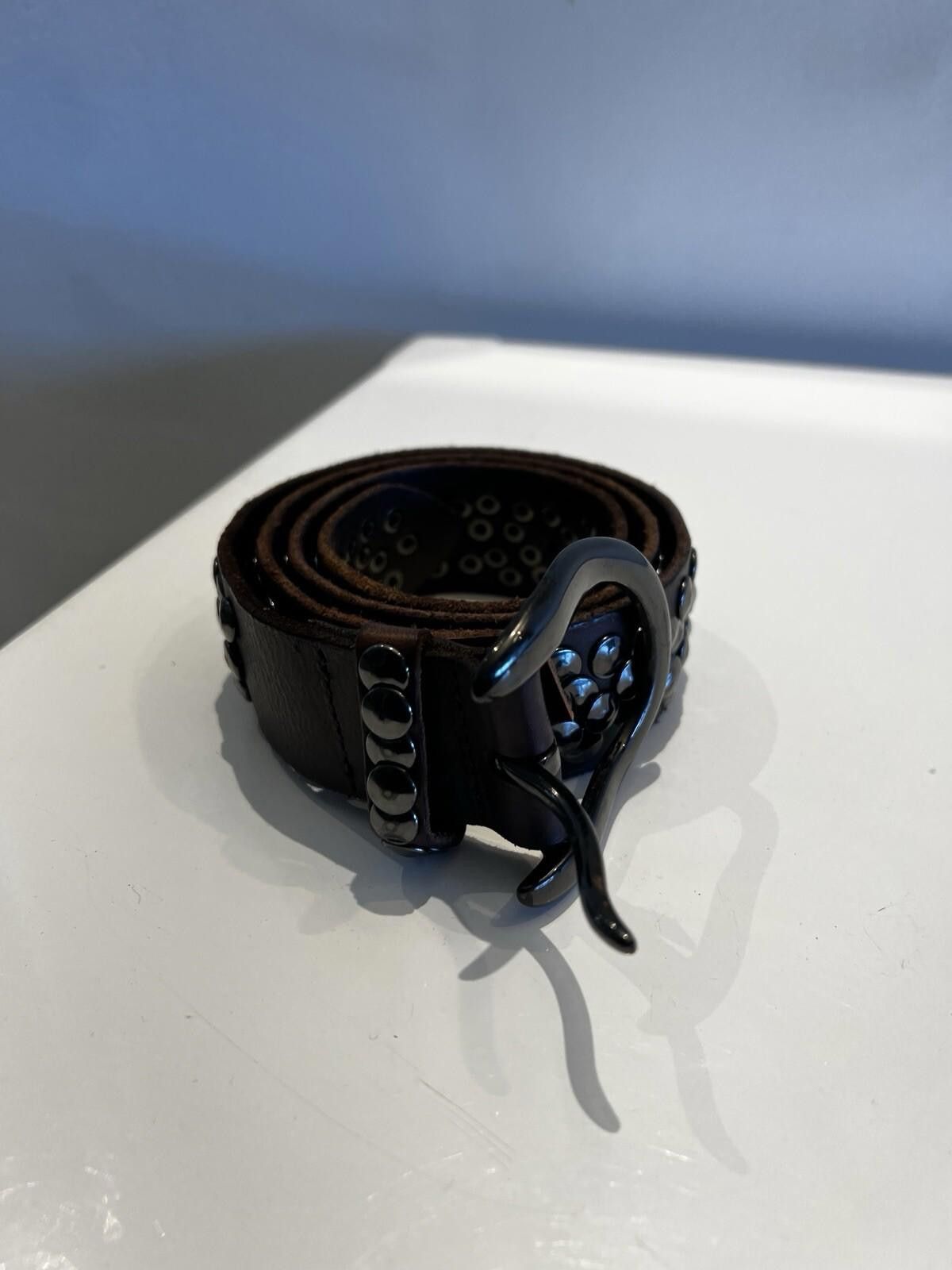 The Unbranded Brand Metal Embellished Leather Belt Size ONE SIZE - 1 Thumbnail