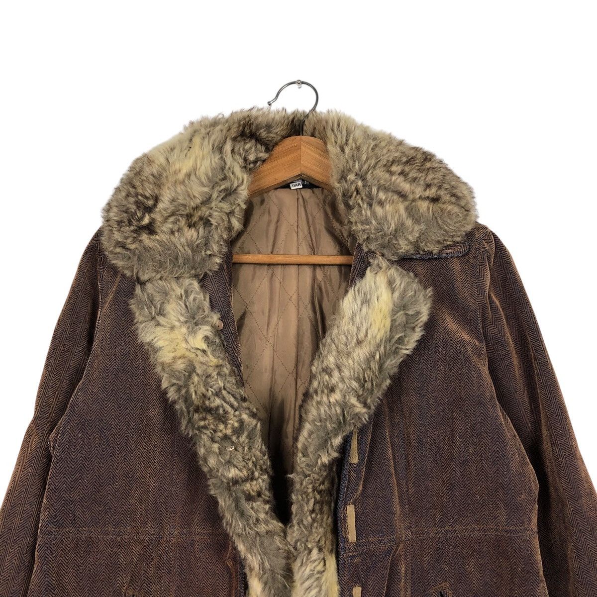 Japanese Brand Vintage Denim Biker Jacket CPMarket Mink Fur Lining Blanket Size US M / EU 48-50 / 2 - 4 Thumbnail