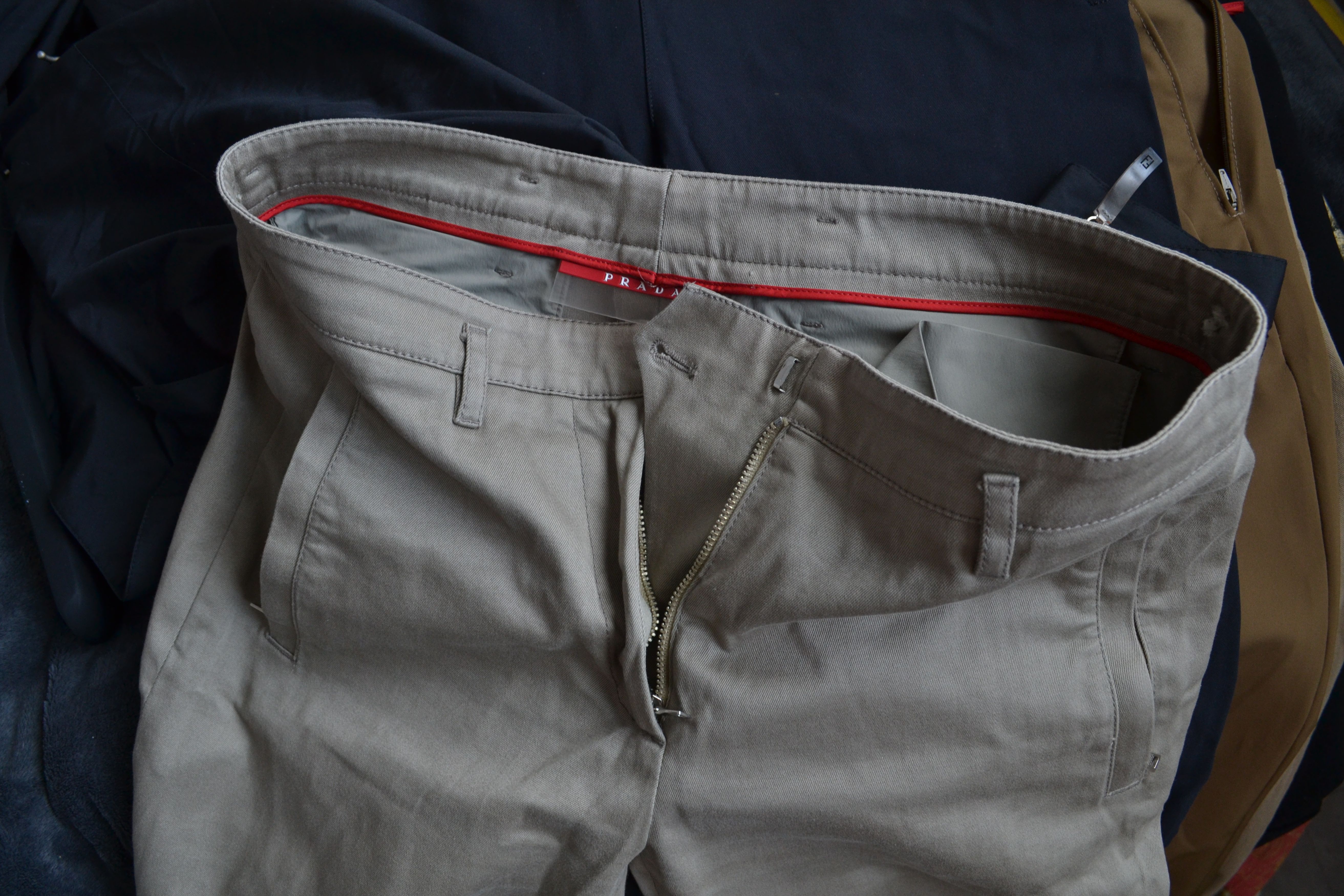 Prada 🔴 PRADA Pants Trousers Cotton Zip Pockets Olive Sport Size 28" / US 6 / IT 42 - 3 Thumbnail