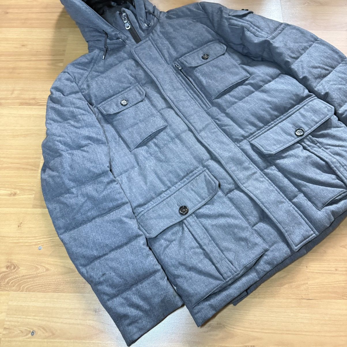 Moncler Moncler Aymon Giubbotto Hooded WOOL Down Puffer Jacket Parka Size US XXL / EU 58 / 5 - 3 Thumbnail