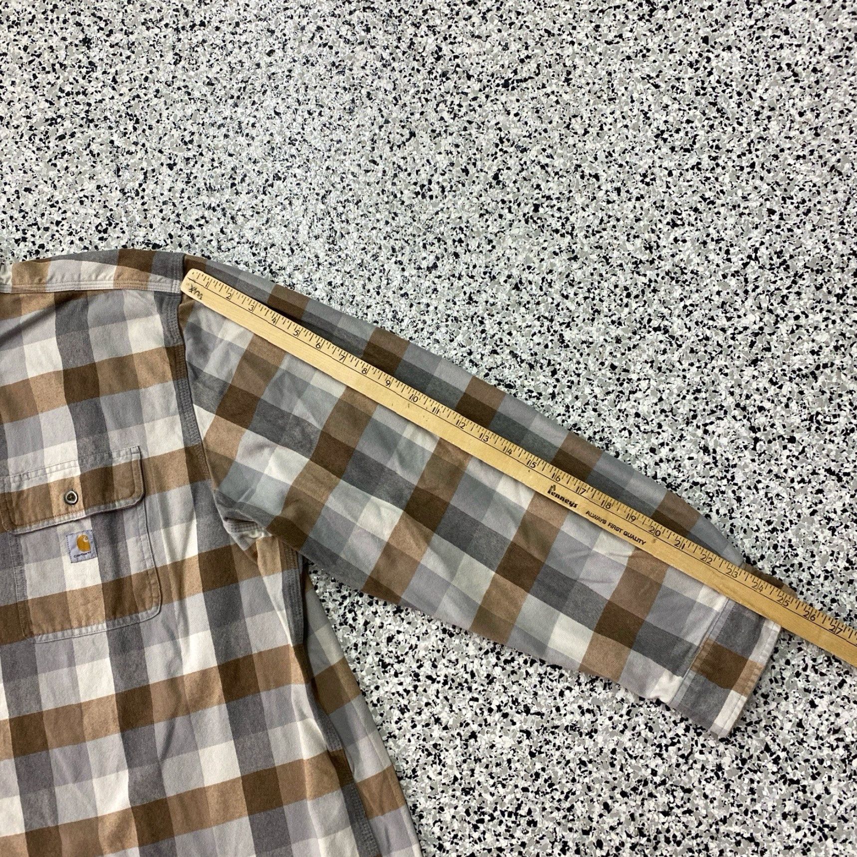 Carhartt Vintage Carhartt Flannel Men's 3XL Brown Loose Fit Cotton Plaid Work Shirt Size US XXL / EU 58 / 5 - 4 Thumbnail