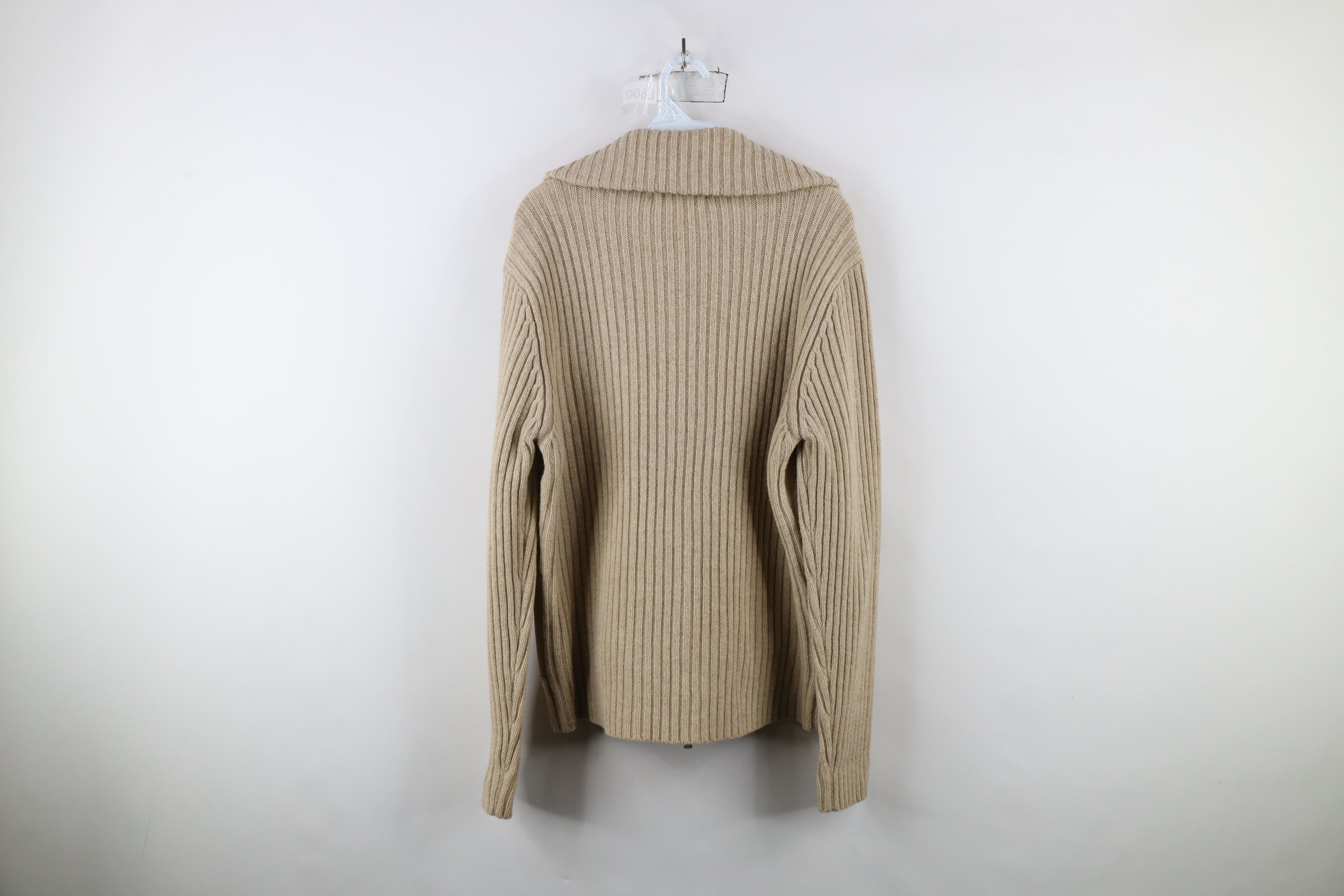 Ralph Lauren × Vintage Vintage 90s Ralph Lauren Ribbed Knit Sweater Jacket Swacket Size XL / US 12-14 / IT 48-50 - 11 Thumbnail