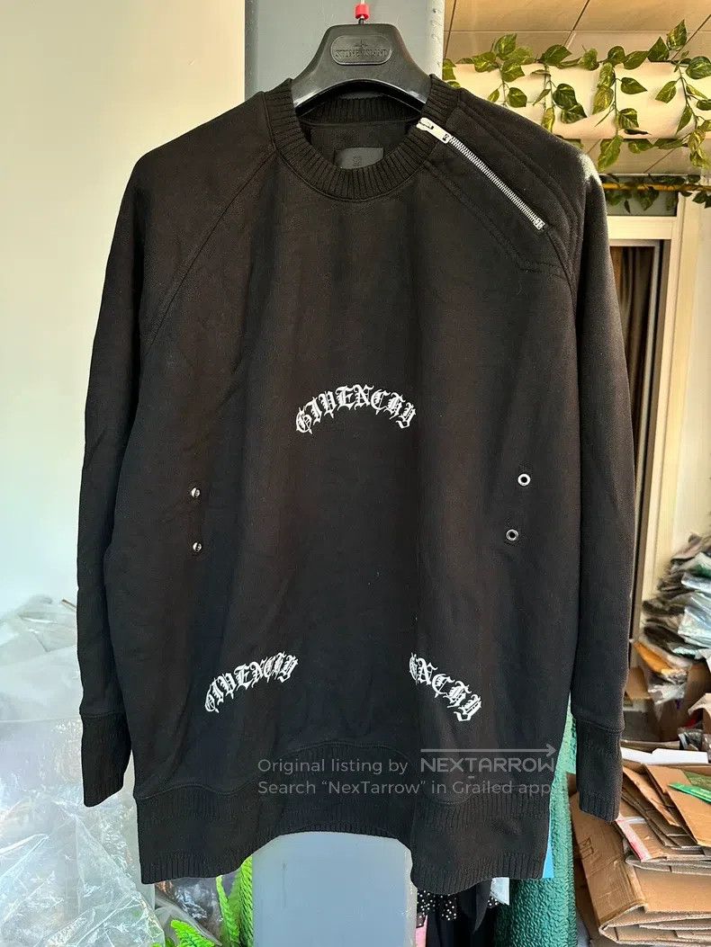 Givenchy Black Round Neck Fleece Hoodie