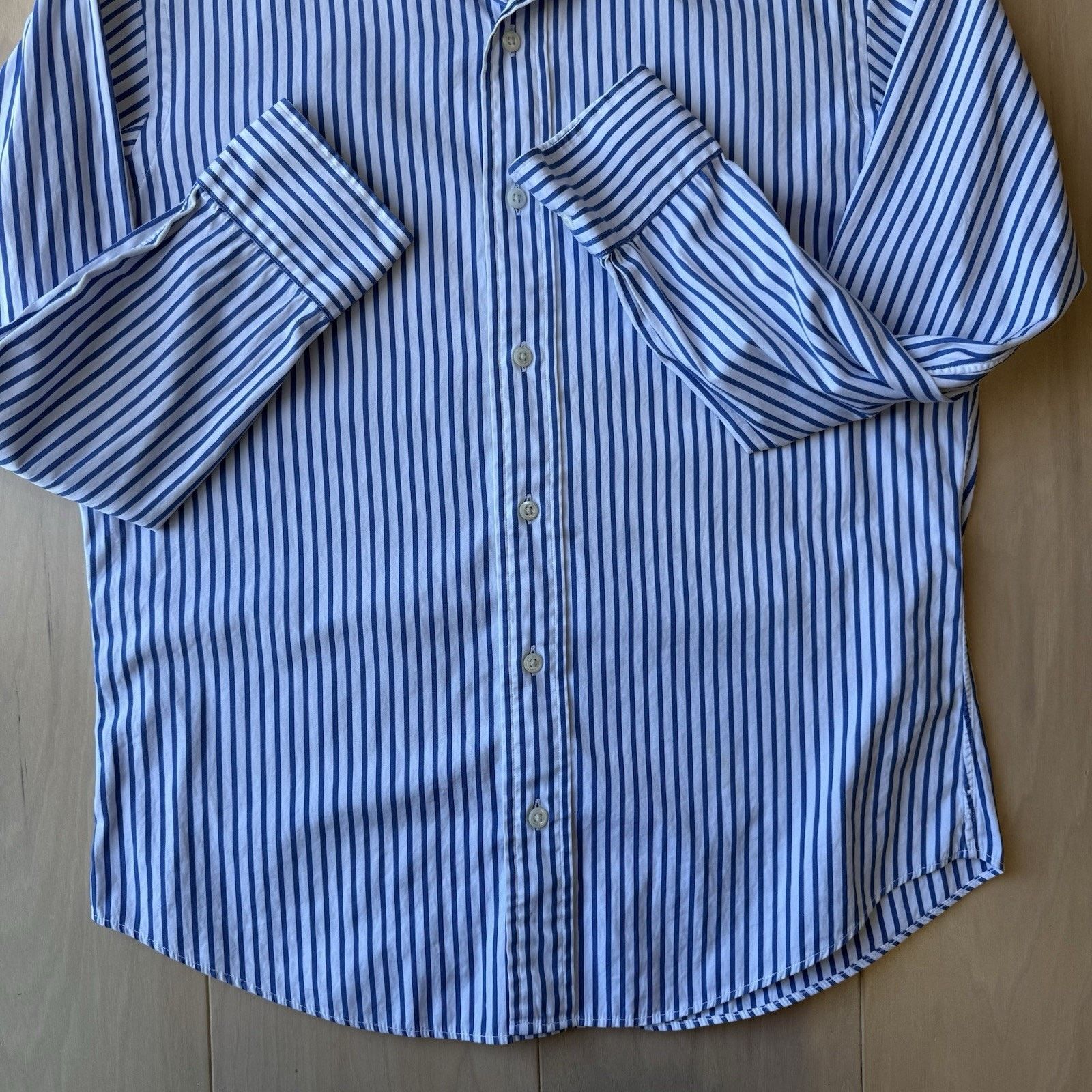Polo Ralph Lauren Vintage Polo Ralph Lauren Shirt S Blue White Striped Oxford Size US S / EU 44-46 / 1 - 5 Thumbnail