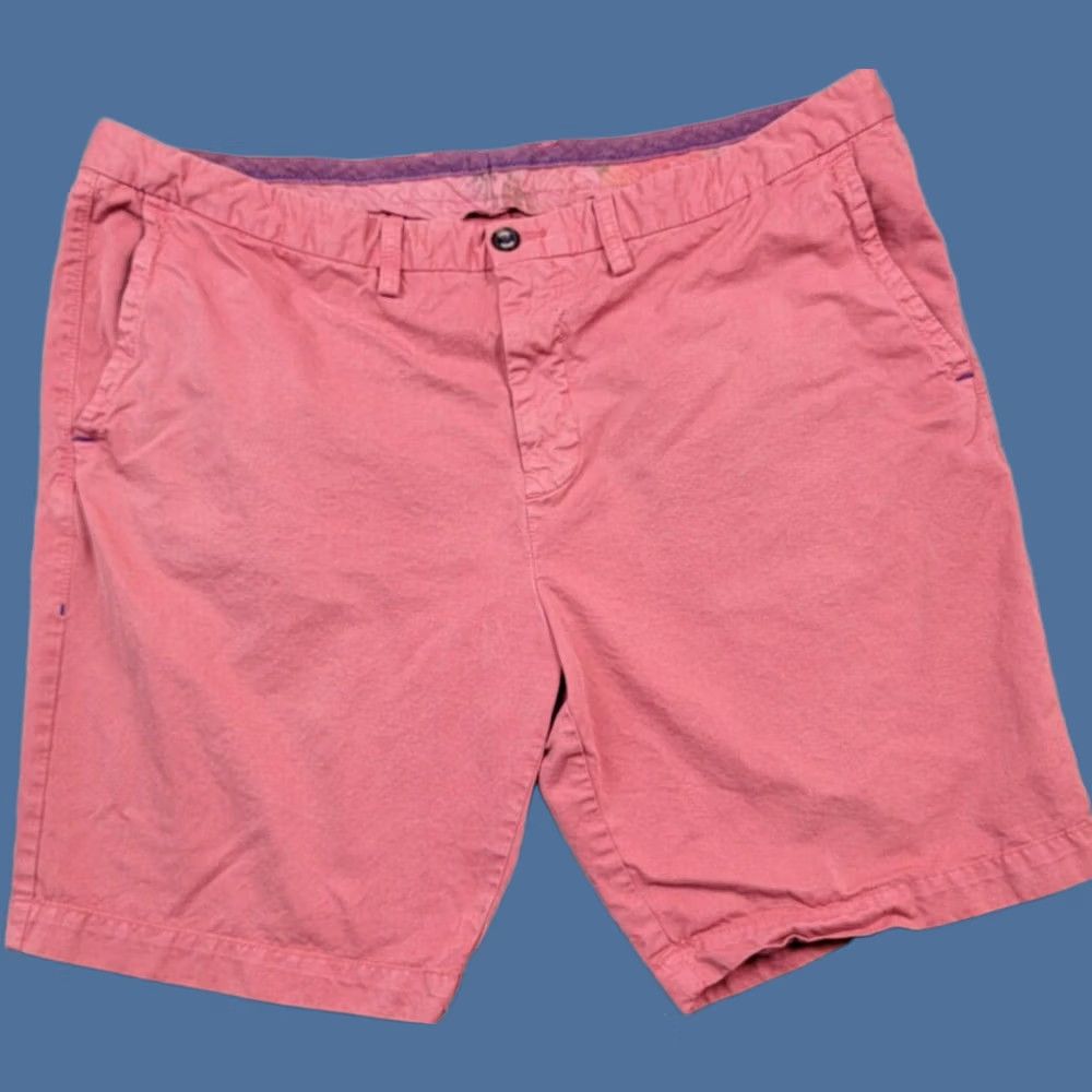 Tommy Bahama Tommy Bahama Shorts Mens 42 Pink Bermuda 10'' Inseam Cotton Modal Blend Elastic Drawstring Pocket Logo Size US 42 / EU 58 - 1 Thumbnail