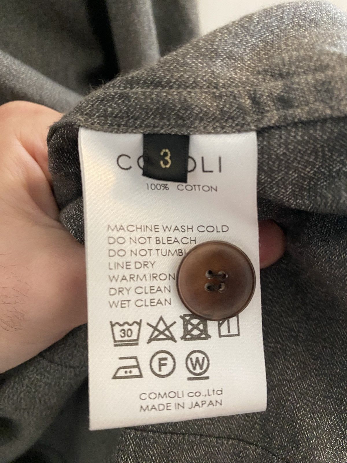 Comoli Comoli SS22 Twisted Heather Grey Cotton Jacket Size US L / EU 52-54 / 3 - 10 Thumbnail
