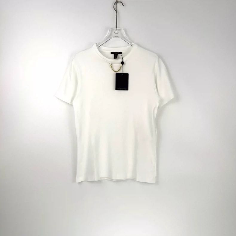 Louis Vuitton Louis Vuitton white solid chain logo short sleeves 2505-Ne Size US S / EU 44-46 / 1 - 3 Thumbnail