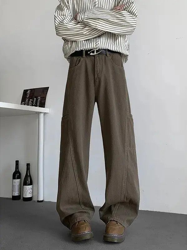 Japanese Brand Retro loose wide leg patchwork jeans Size US 32 / EU 48 - 1 Thumbnail