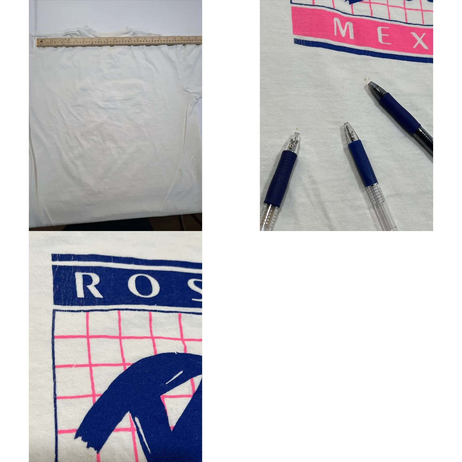 Vintage VINTAGE Rosarito Beach Mexico Single Stitch Spring Break Bright Neon T Shirt XL Unisex White 1990s Graphic Tee Sportswear/Beach Mens Womens Size US XL / EU 56 / 4 - 8 Thumbnail