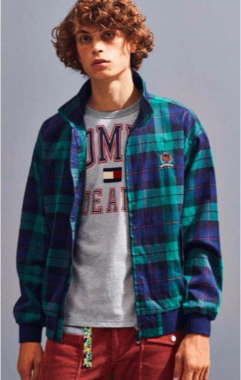 TOMMY JEANS HARRINGTON CREST PLAID JACKET