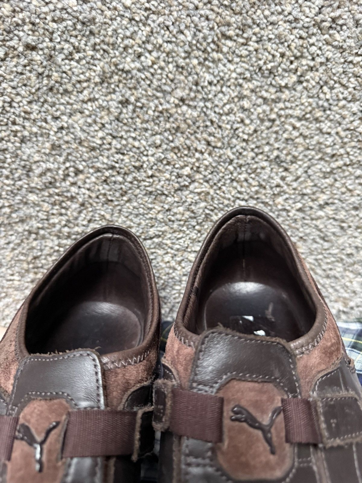 Puma Puma Leather Driving Shoes Brown Slip-On Loafers Size US 11.5 / EU 44-45 - 8 Thumbnail