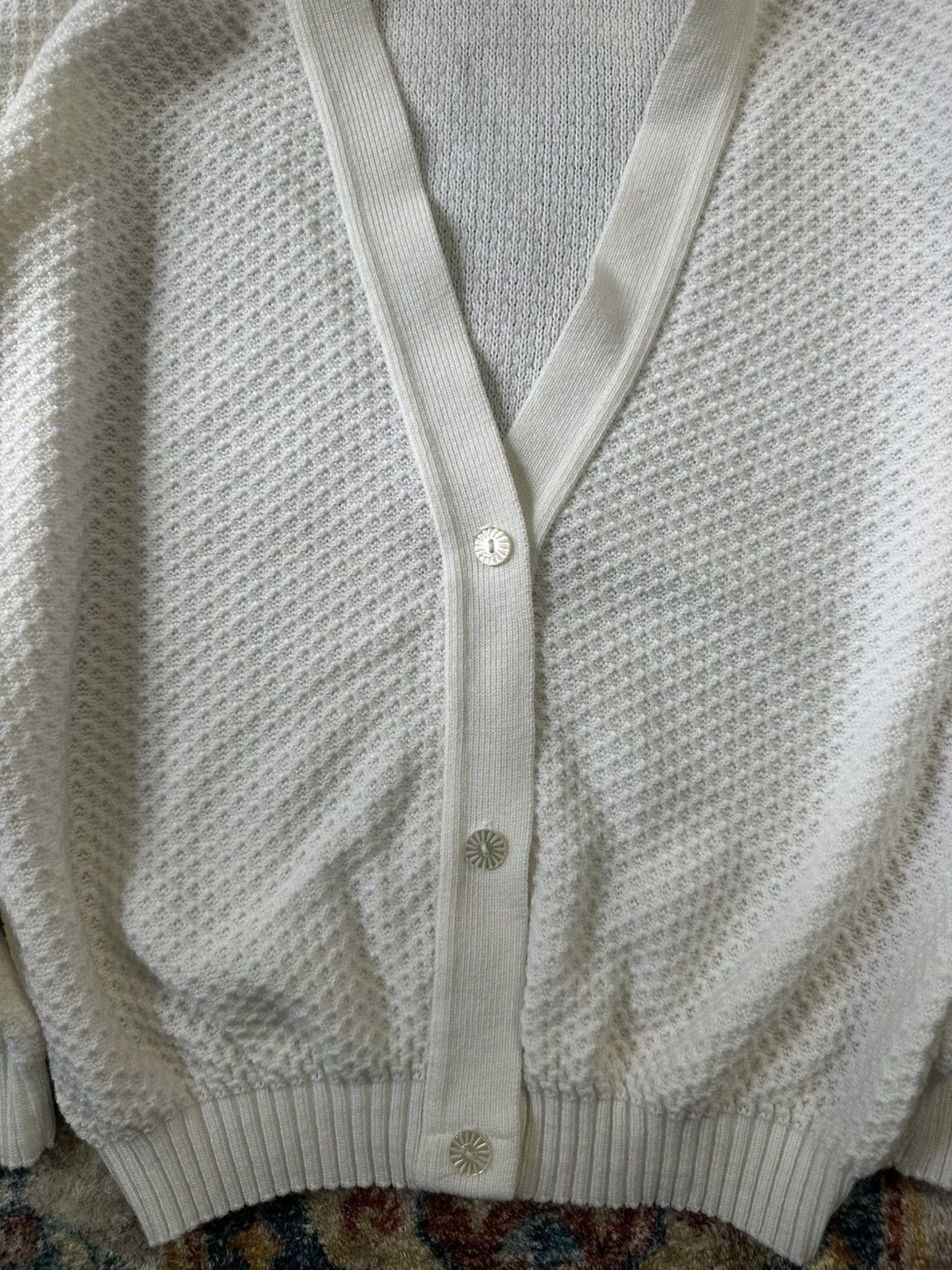 Vintage Vintage 1980s Knitcraft Textured Cardigan Sweater Small Size S / US 4 / IT 40 - 4 Thumbnail