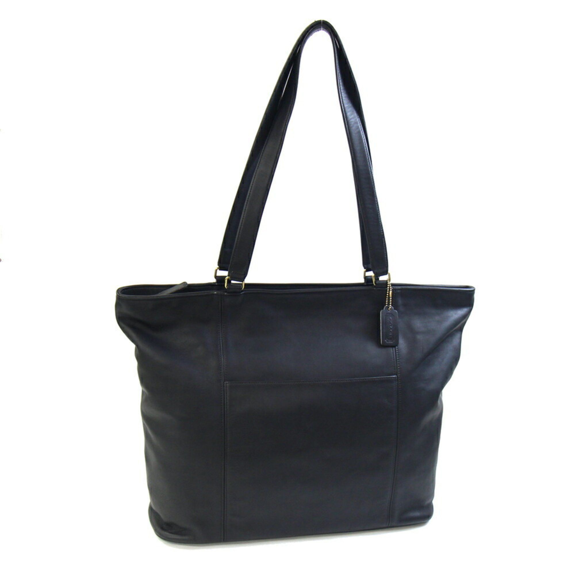 Coach Tote Bag 4019 Black Leather Shoulder Large Old COACH