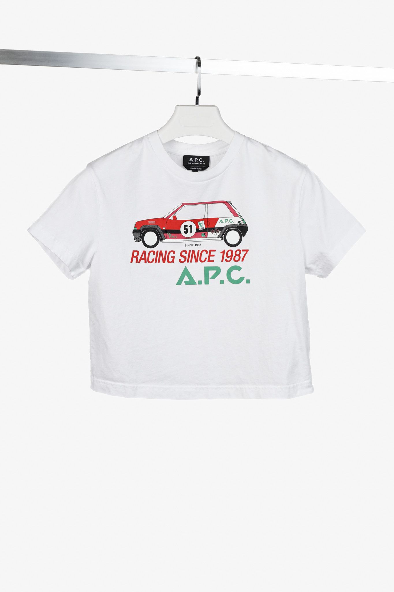 A.P.C. APC Racing Boxy Tee White Logo Size S / US 4 / IT 40 - 1 Thumbnail