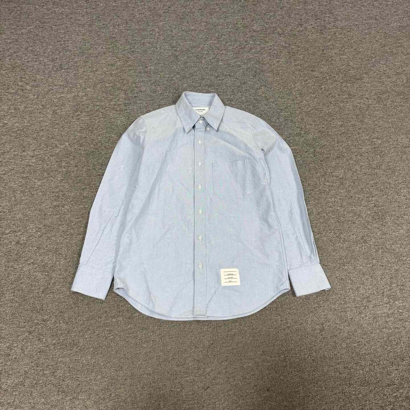 Thom Browne Thom Browne TB Stickman Embroidery Long Sleeve Shirt Size US M / EU 48-50 / 2 - 1 Thumbnail