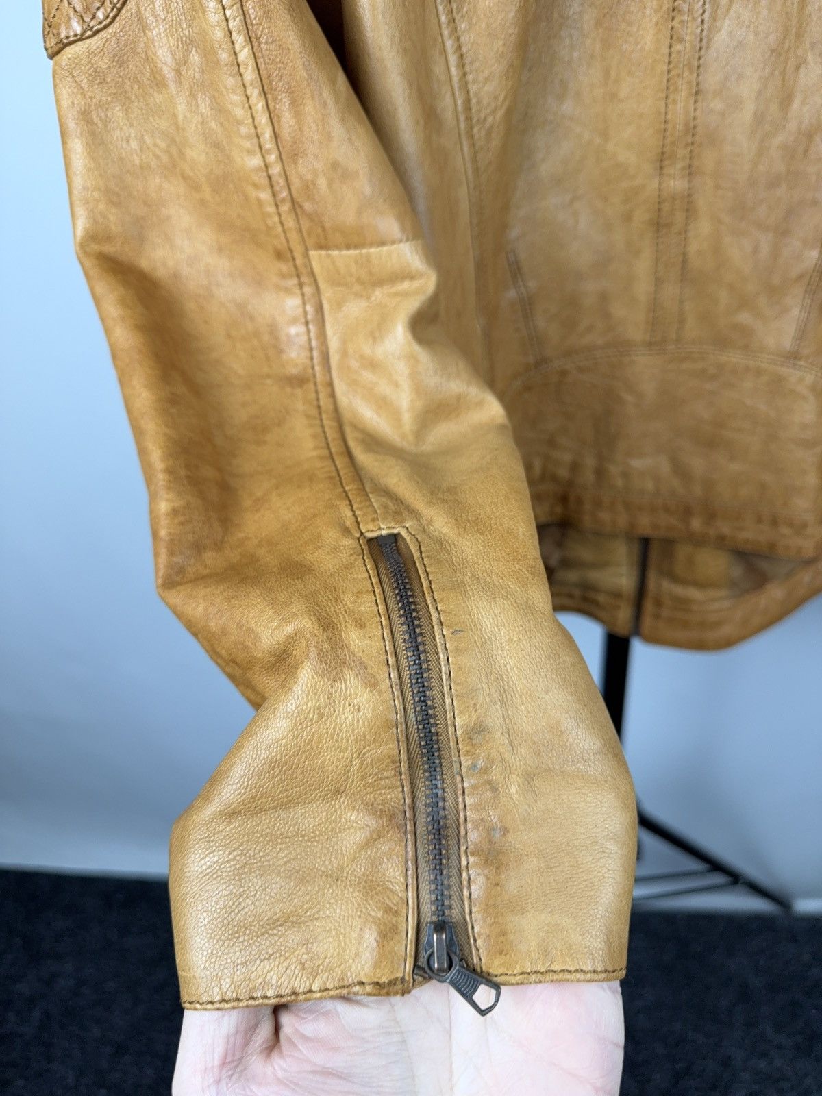 Genuine Leather Archive Y2K Leather Biker Moto Avant Garde Jacket Cafe Racer Size L / US 10 / IT 46 - 12 Thumbnail