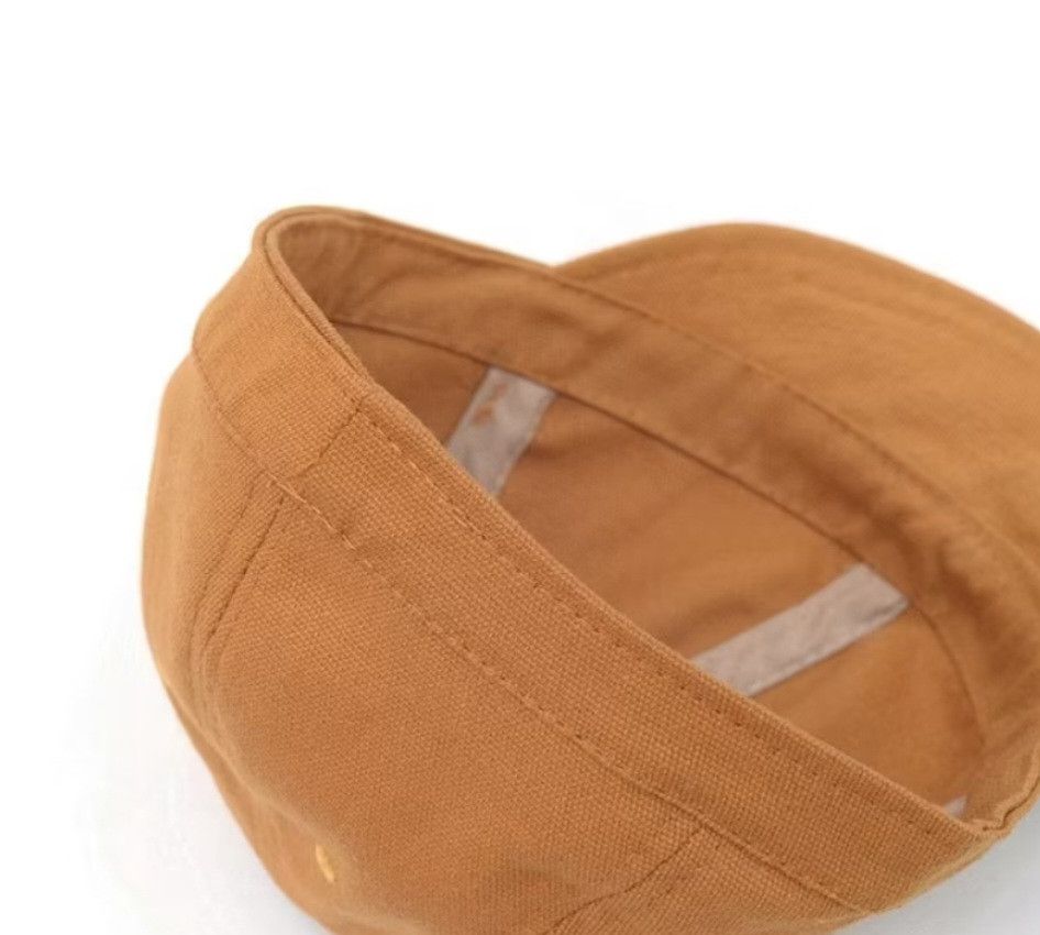 Japanese Brand 💥Khakis colour Japanese style harajuku short brim cap Size ONE SIZE - 2 Thumbnail