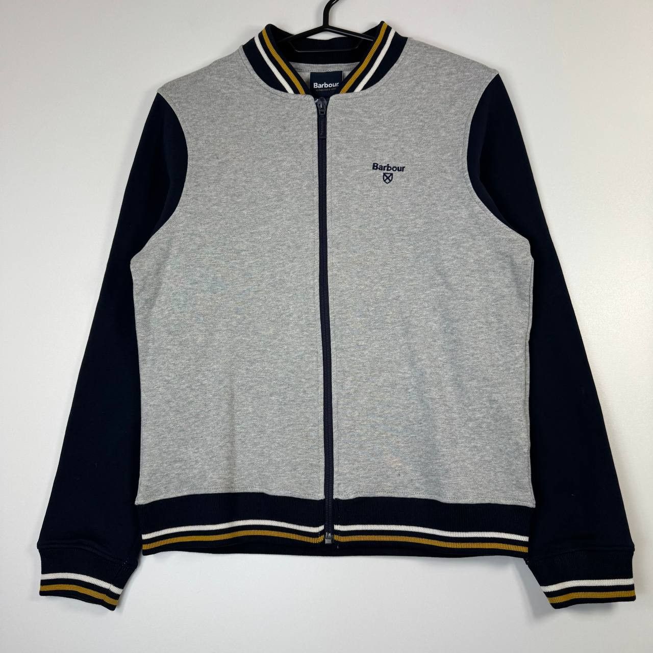 Barbour NEW Barbour Lewis Zip Jacket Grey Navy Boys Size XL 12-13Y Size US XXS / EU 40 - 1 Thumbnail