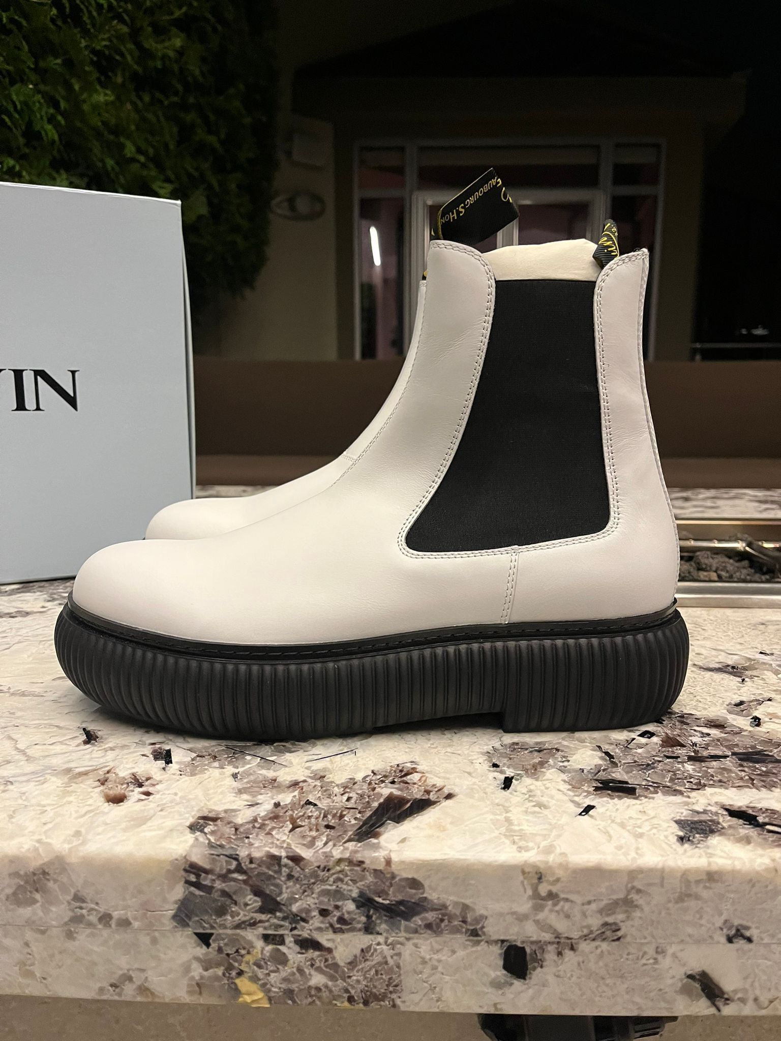 image of Lanvin Arpege Chelsea Ankle Boots In White, Men's (Size 11)