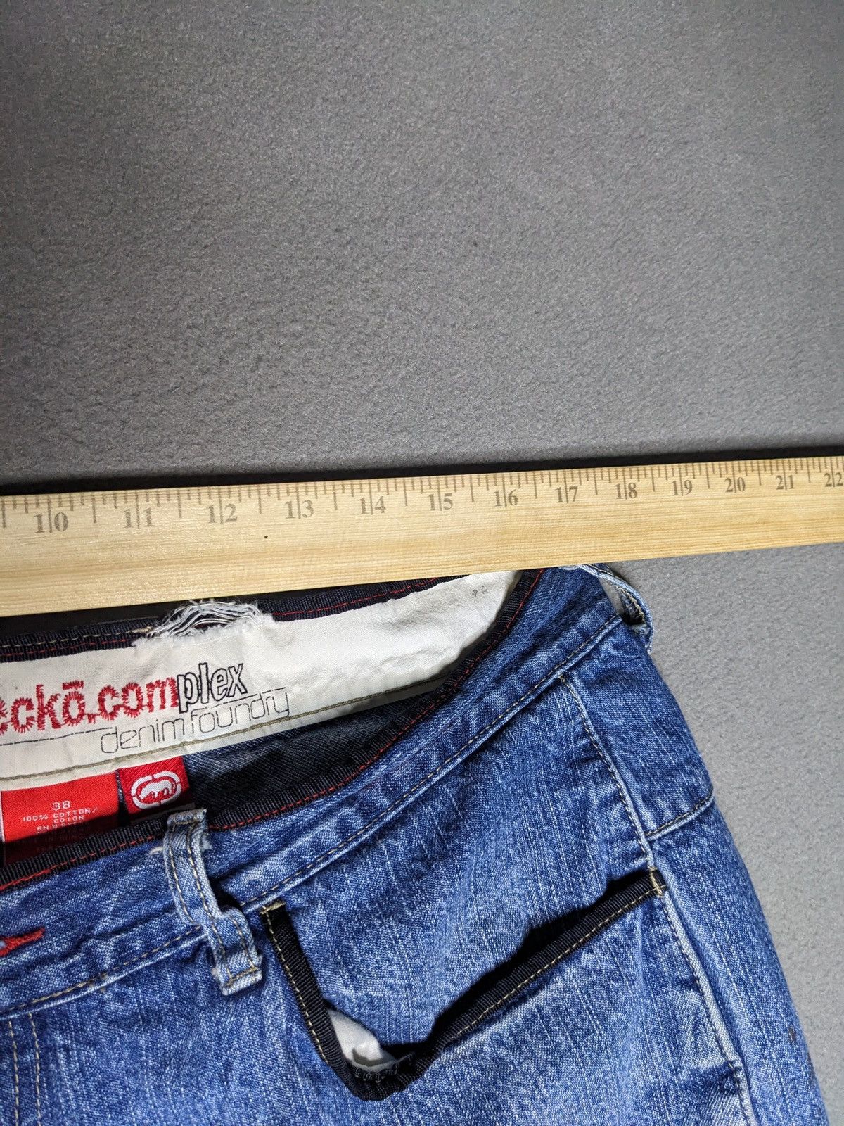 Ecko Unltd. Vintage 90s Ecko Unltd Carpenter Shorts Denim Baggy Jorts 38 Size US 38 / EU 54 - 20 Thumbnail