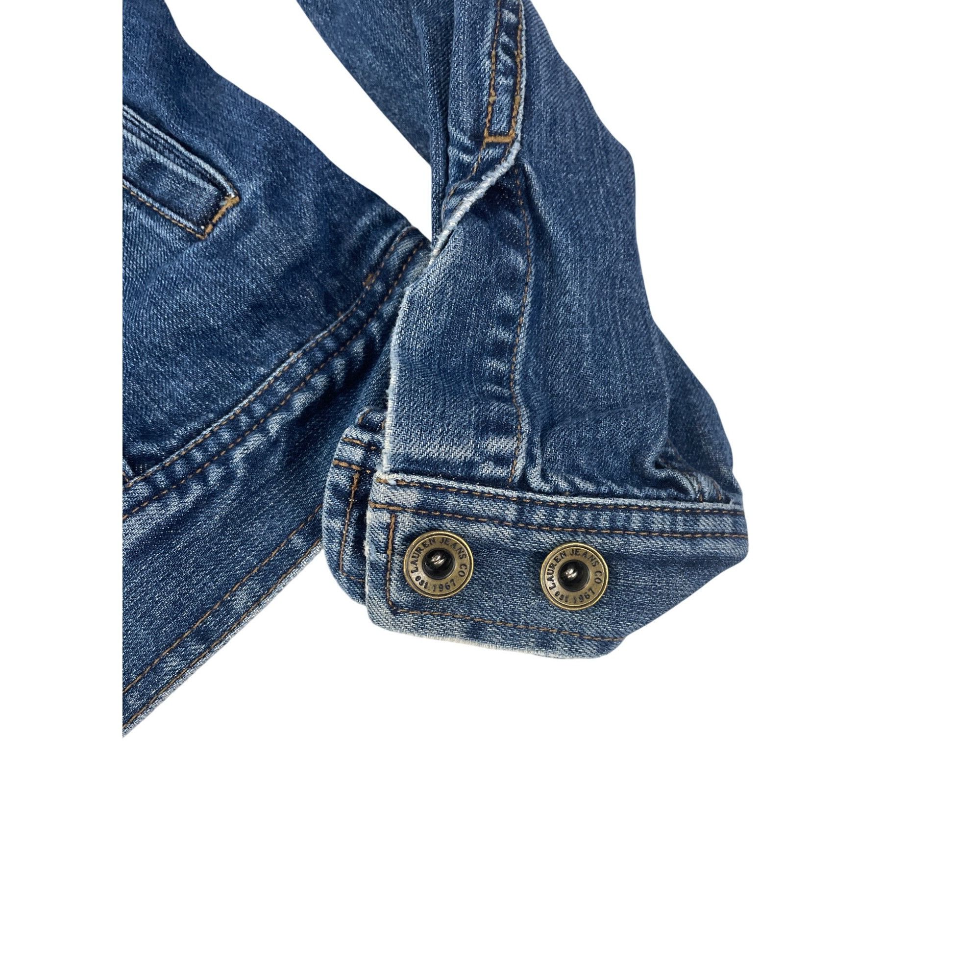 Ralph Lauren Lauren Jeans Co. Premium Womens blue button Denim Jacket siz Size S / US 4 / IT 40 - 5 Thumbnail
