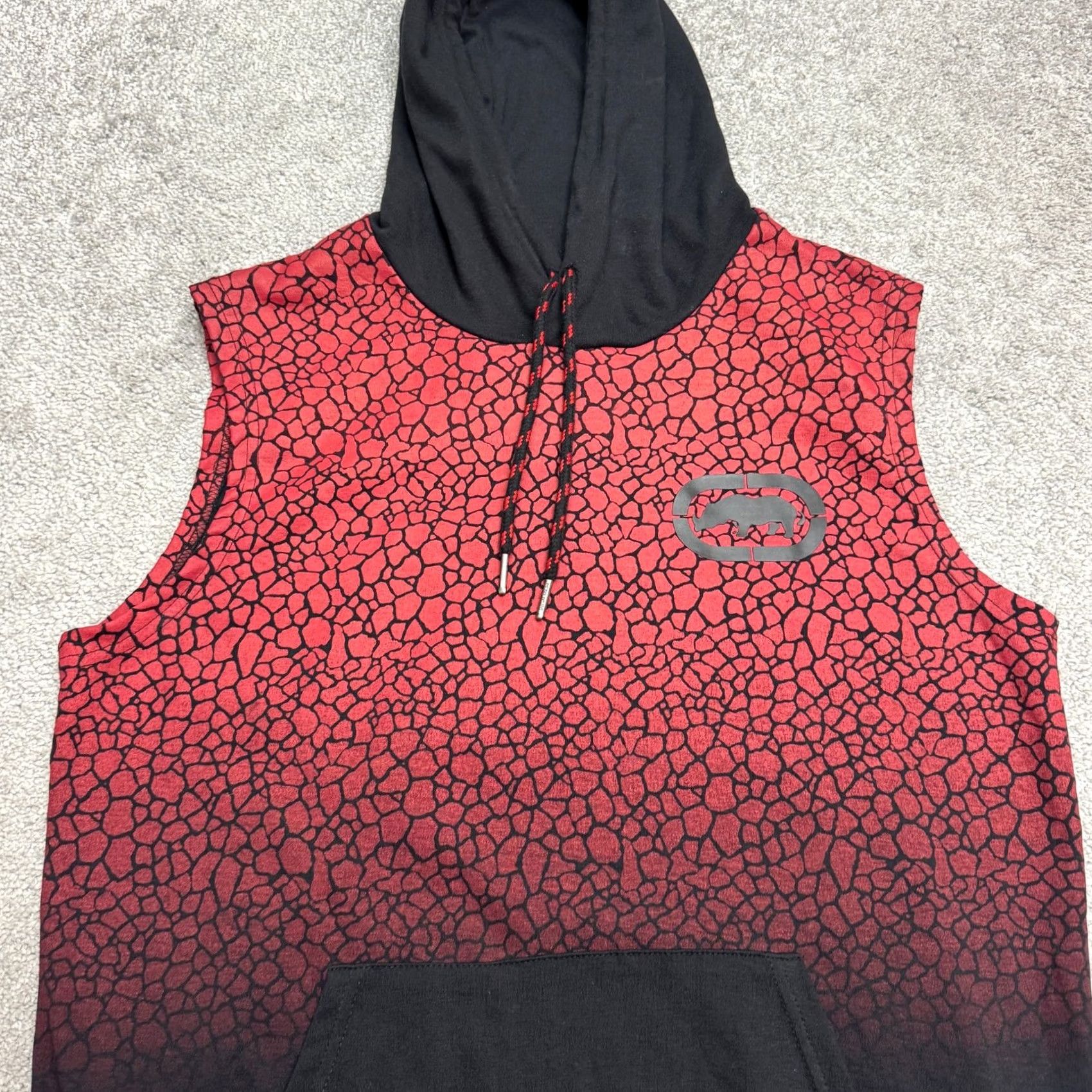 Ecko Unltd. Ecko Unltd Jacket Vest Pullover Hoodie Red Black Ombre Geometric Medium Mens NWT Size US M / EU 48-50 / 2 - 3 Thumbnail