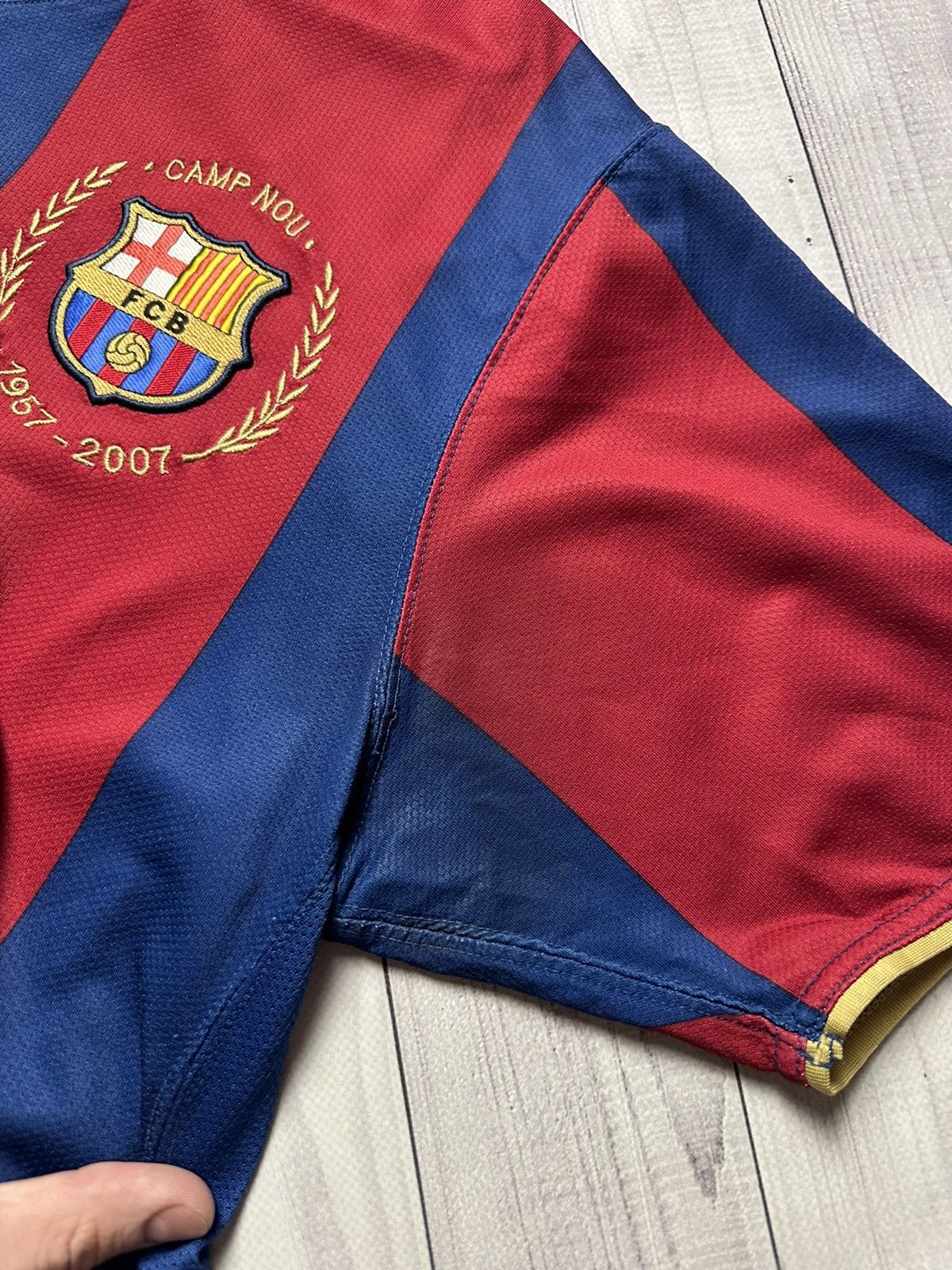 Nike × Vintage Vintage Nike Barcelona soccer jersey 150 years rare size L Size US L / EU 52-54 / 3 - 10 Thumbnail