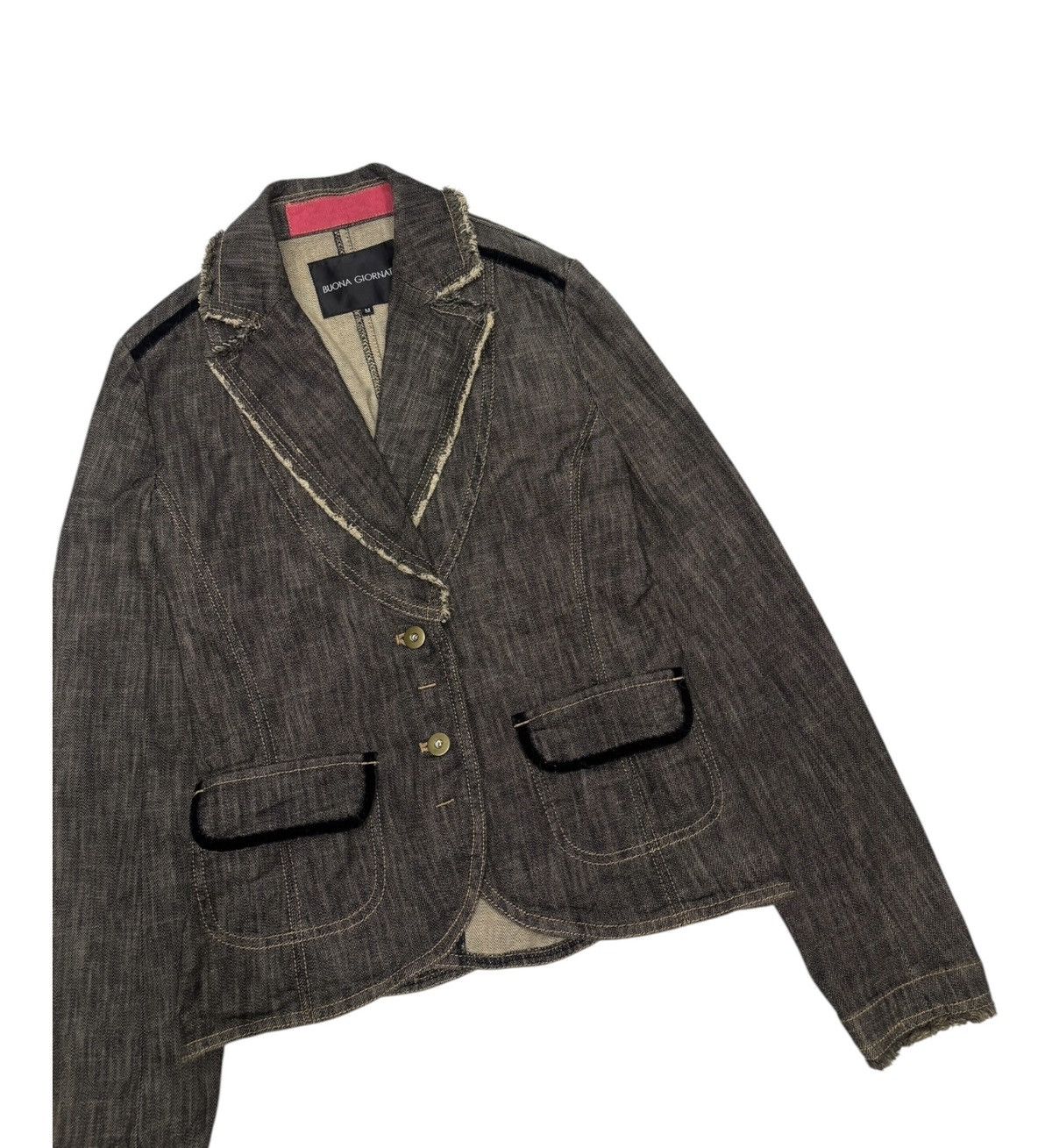 If Six Was Nine × Japanese Brand VINTAGE BUONA GIORNATA CROPPED PATTERN JACKET Size S / US 4 / IT 40 - 7 Thumbnail