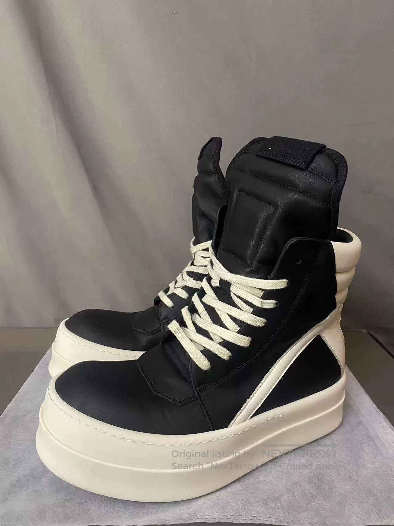 Rick Owens Thick Low Triangular Sneakers.