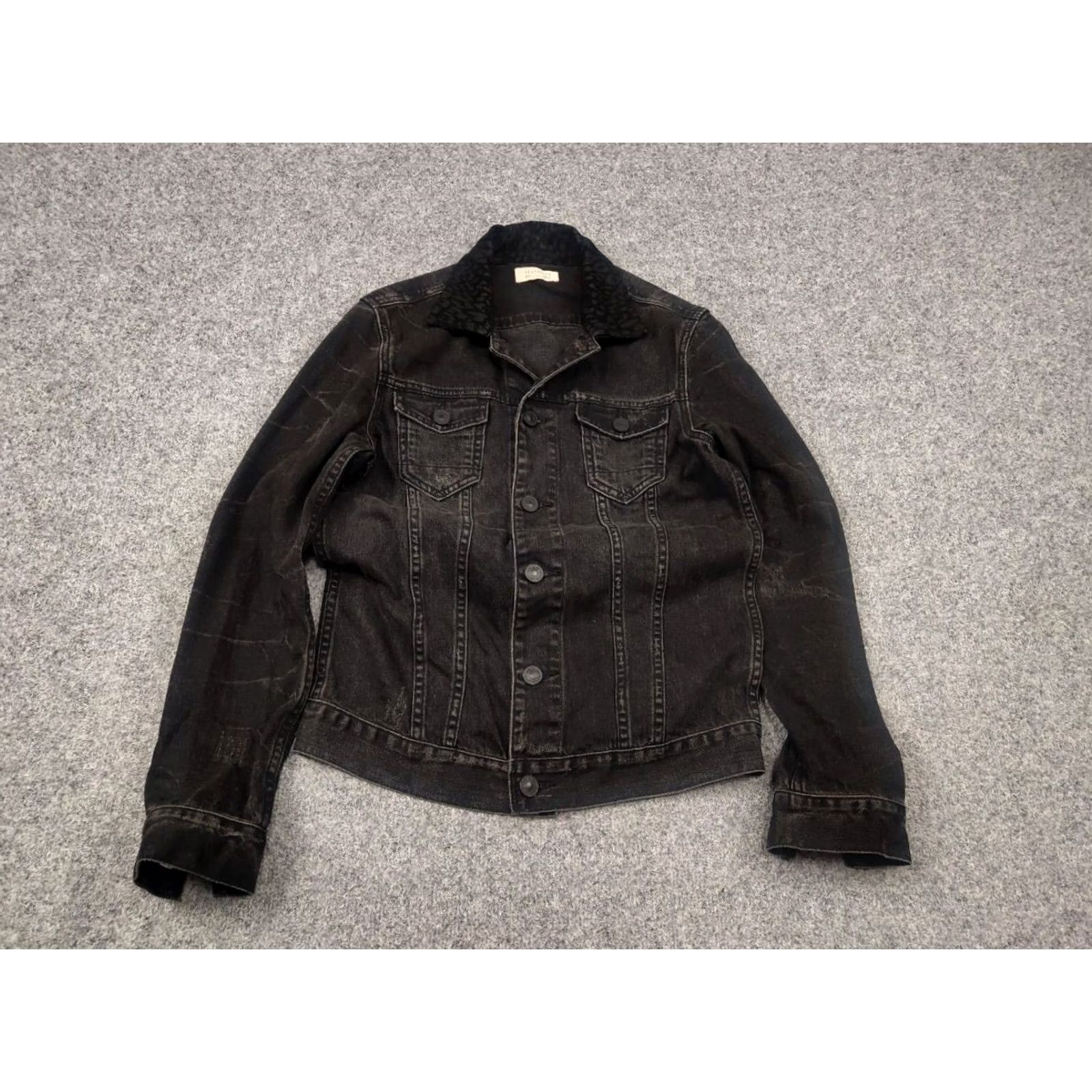 Allsaints VINTAGE Allsaints donlington Distressed Denim Jacket Black Size US S / EU 44-46 / 1 - 3 Thumbnail