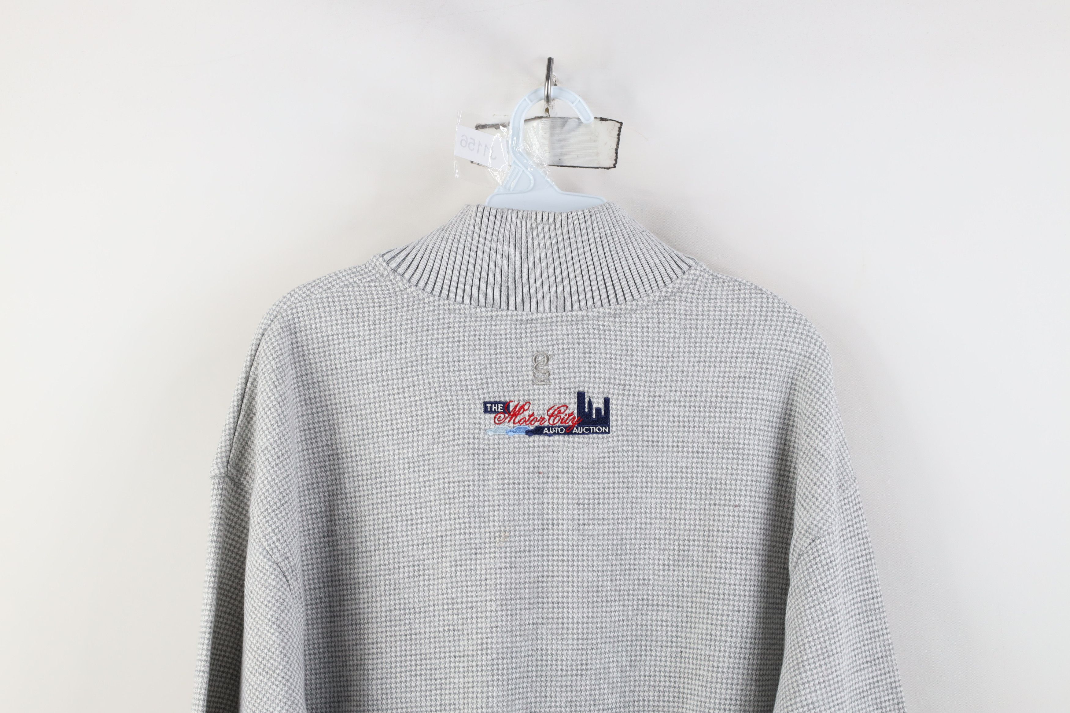 Vintage Vintage Ford Motor Company Houndstooth Knit Henley Sweater Size US XL / EU 56 / 4 - 14 Thumbnail