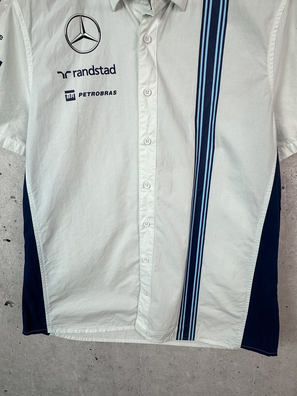 Hackett Hackett Williams Racing Mercedes White Short Sleeve Shirt Size US M / EU 48-50 / 2 - 8 Thumbnail